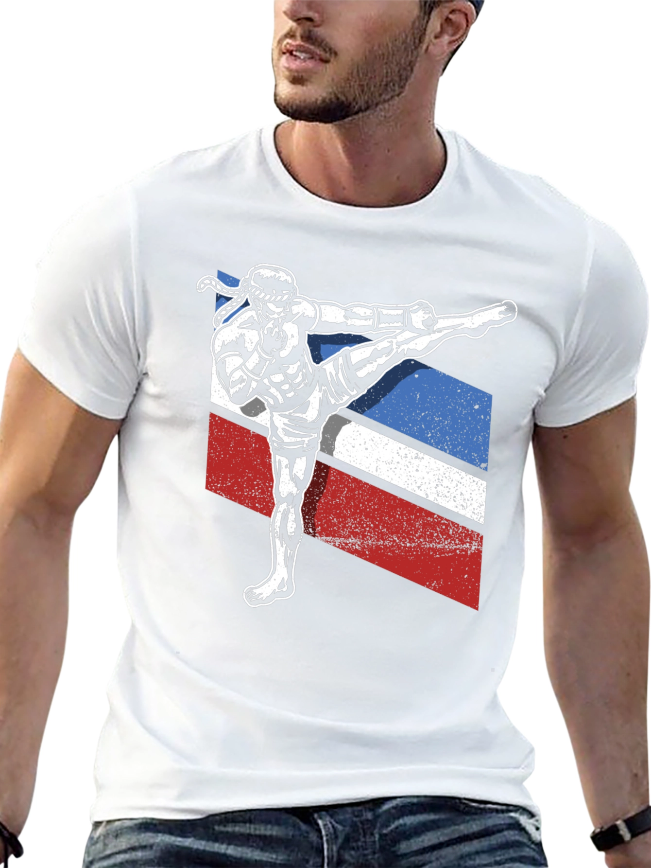 Muay Thai Kickboxer Graphic Tee - Black