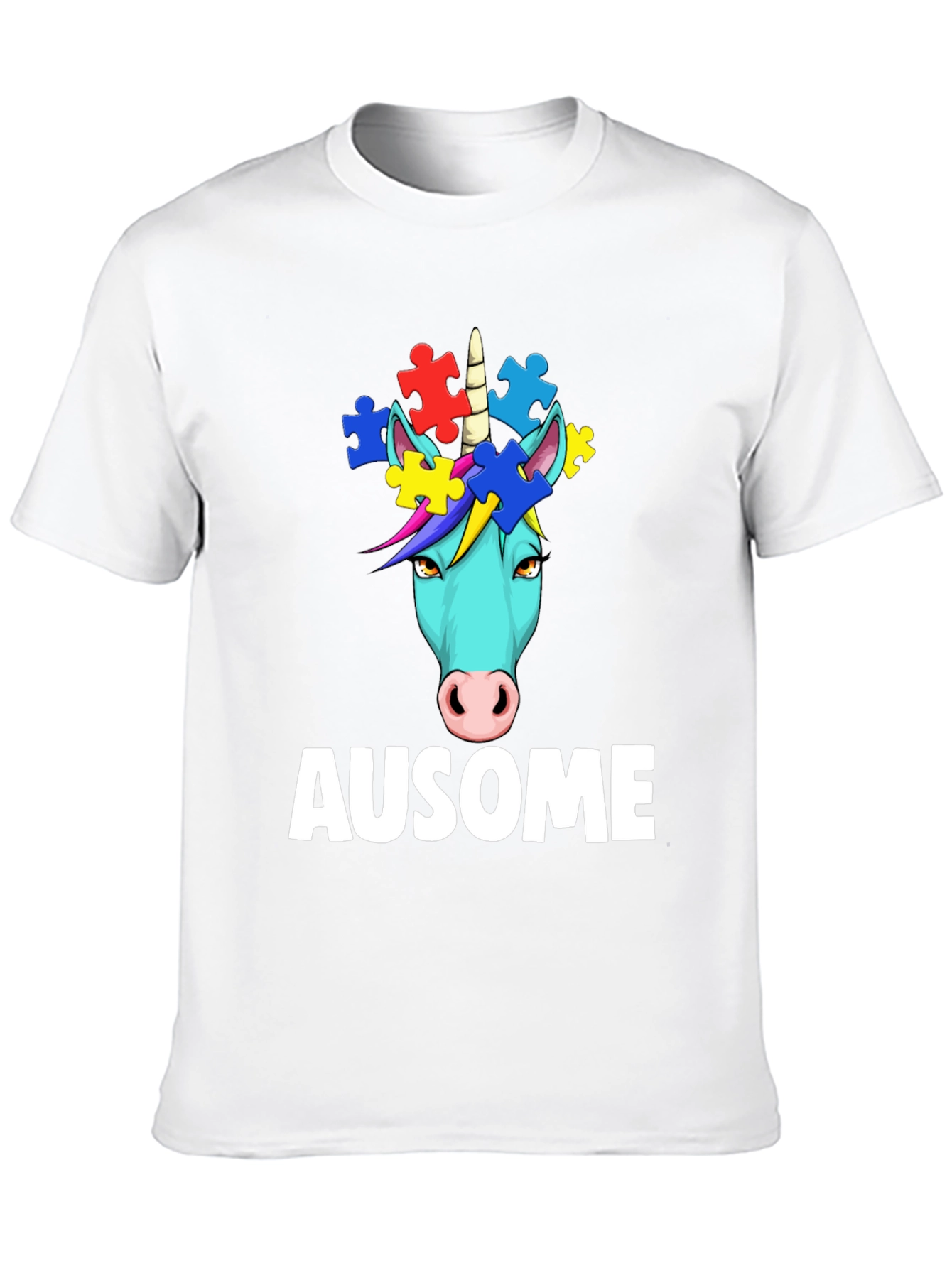 Ausome Unicorn T-Shirt Autism Awareness