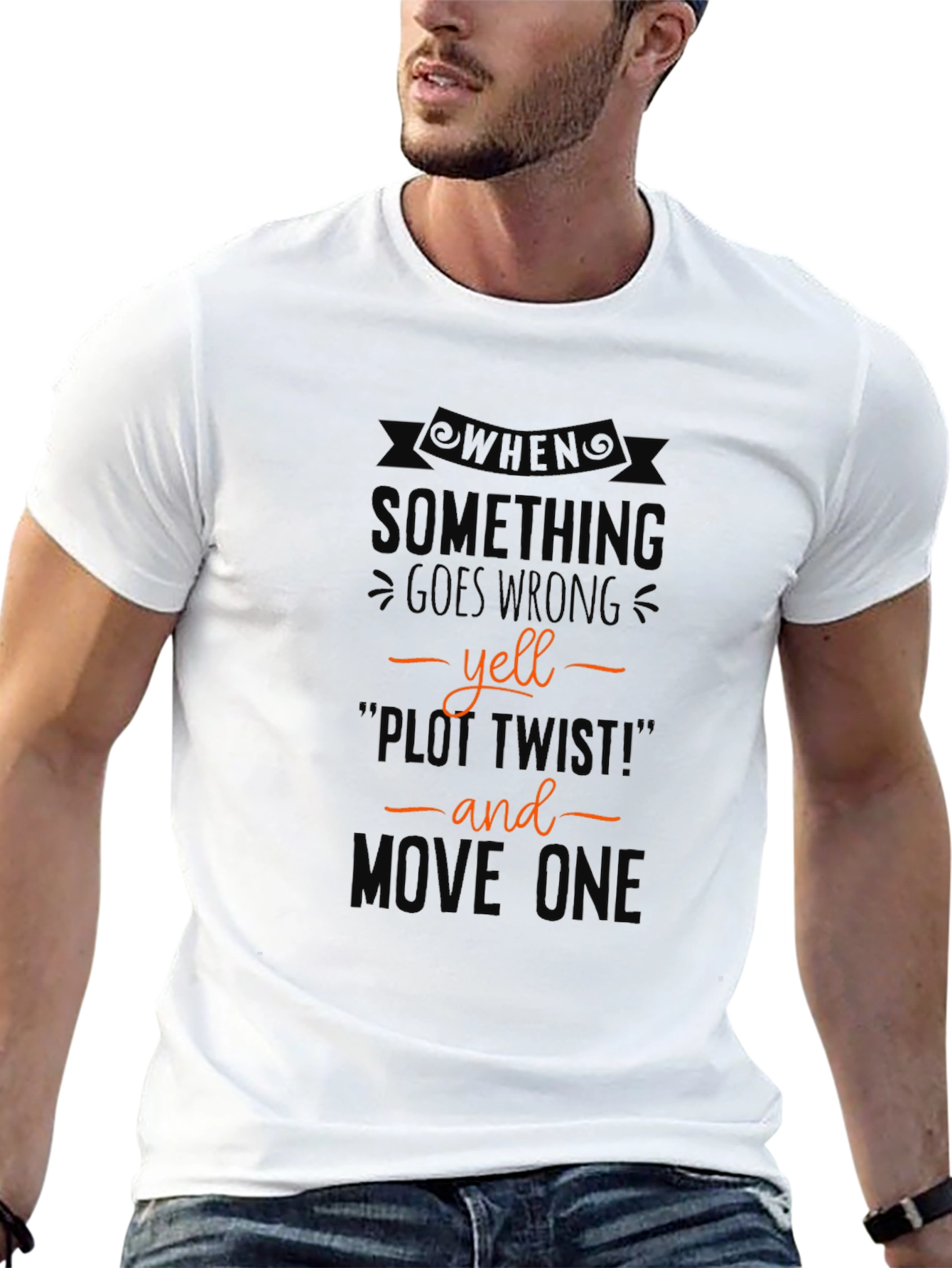 Plot Twist Graphic Tee - Funny Slogan Black T-Shirt