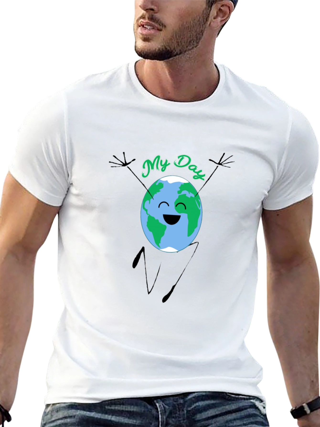 Earth Day Graphic T-Shirt - Black