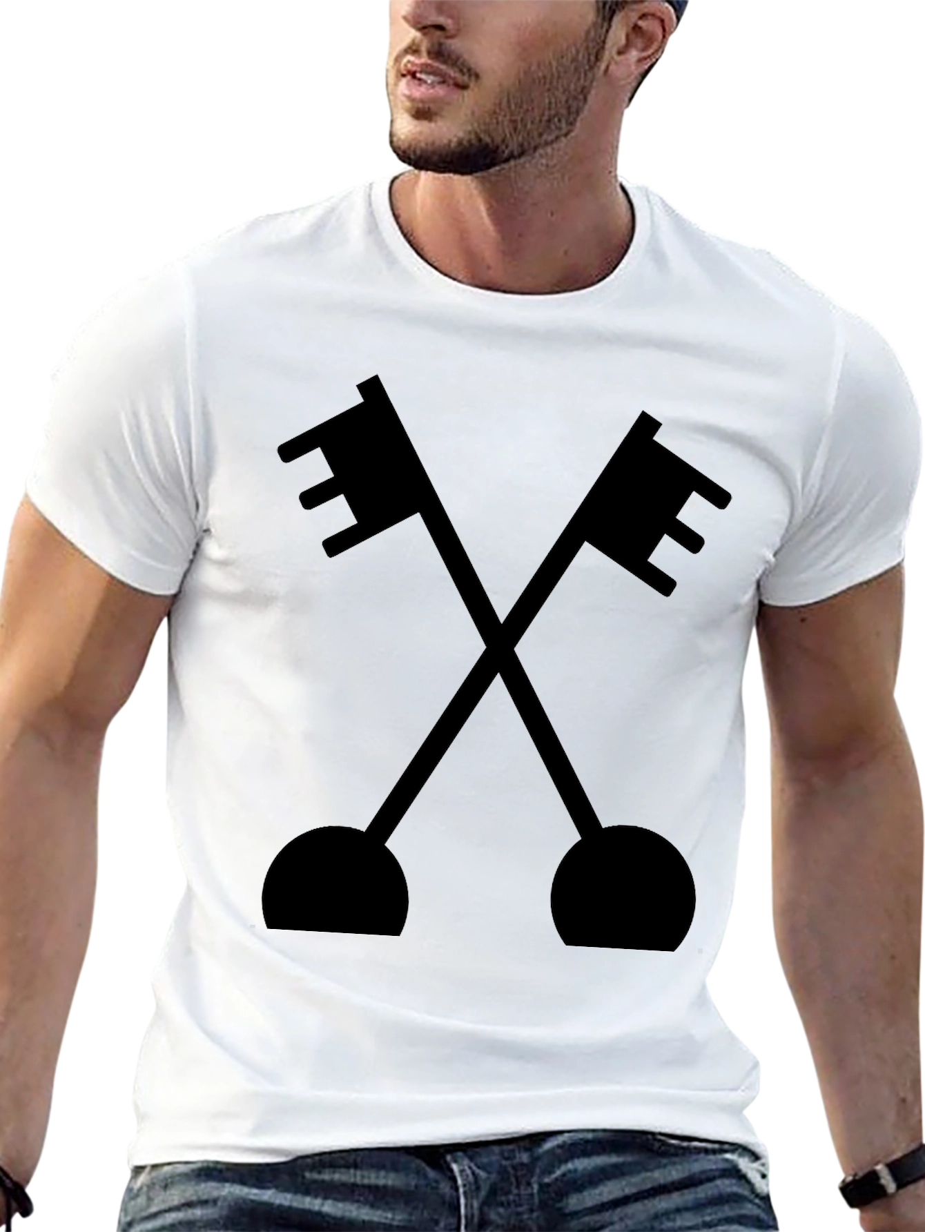 Crossed Keys Graphic Tee - Classic Black T-Shirt