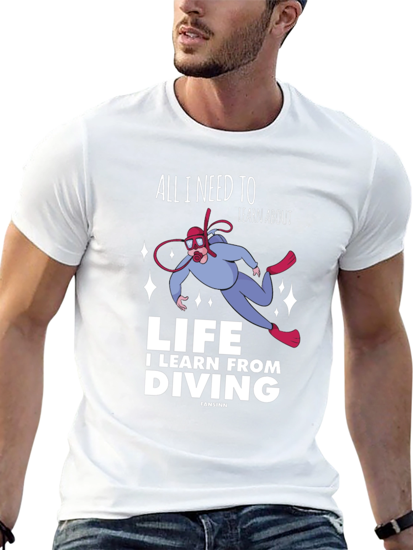 Diving Life Graphic T-Shirt - Unisex Black Tee