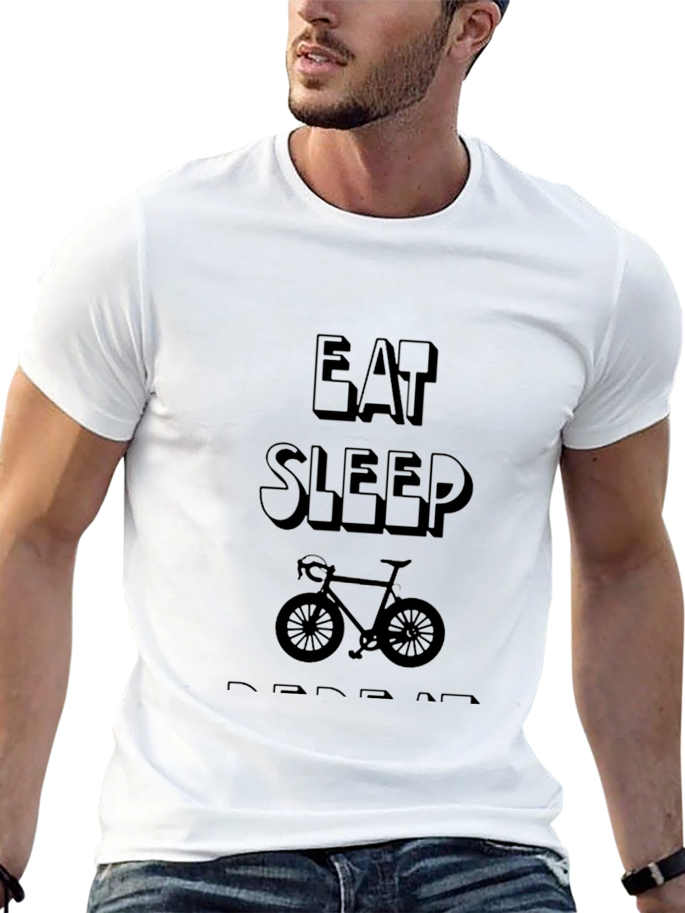 Eat Sleep Ride Repeat Black T-Shirt