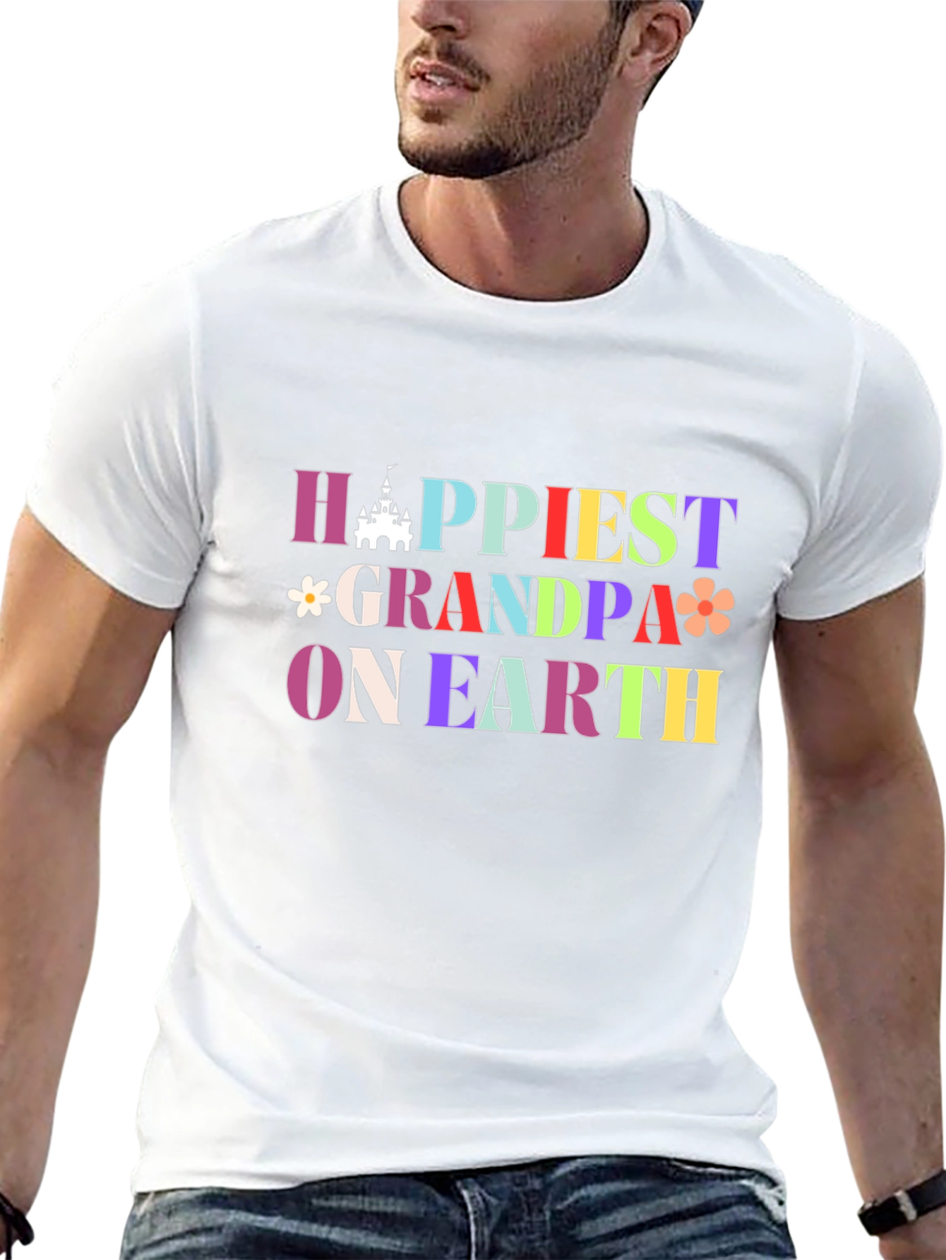 Happiest Grandpa on Earth Graphic T-Shirt