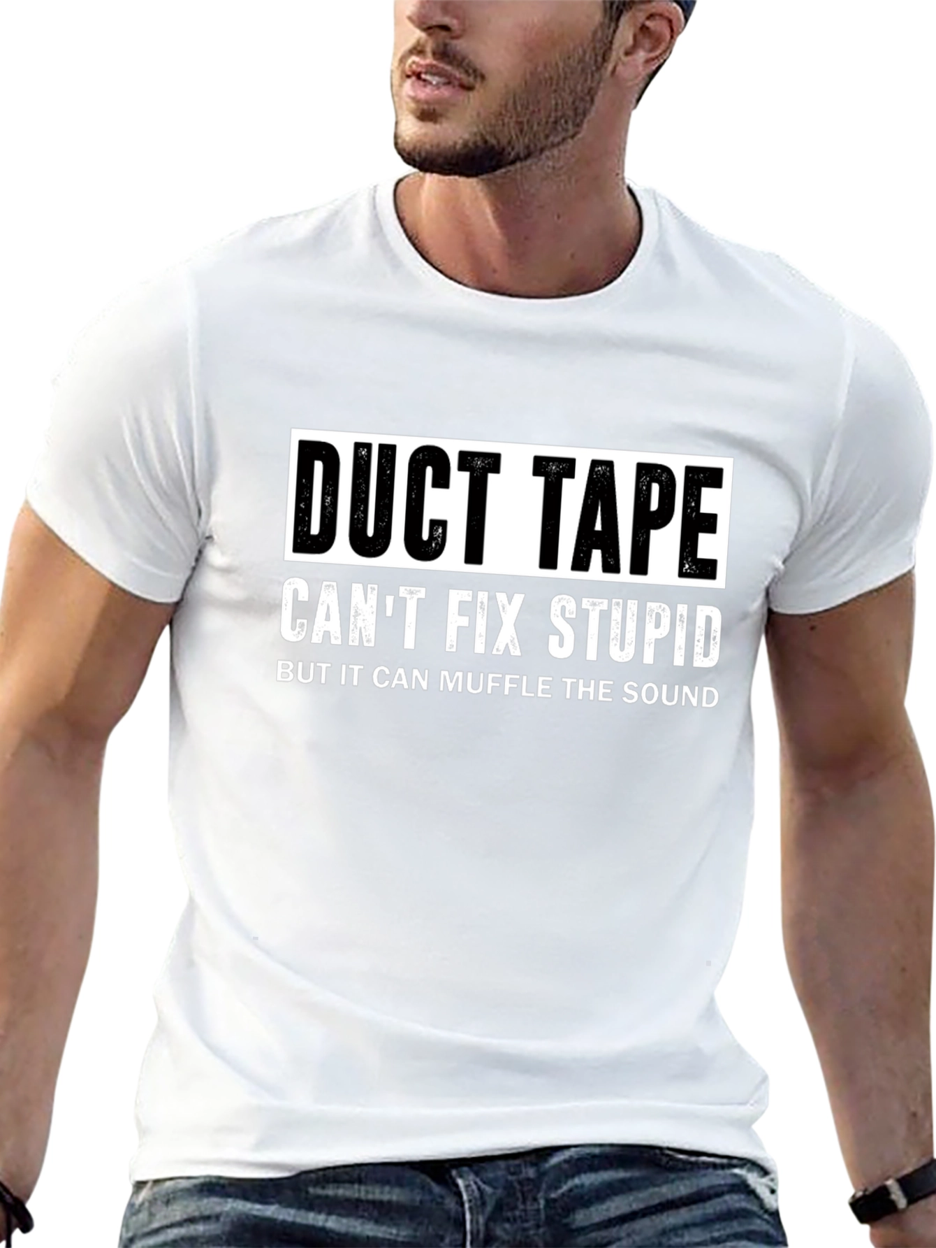 Duct Tape Fix Stupid Funny Graphic T-Shirt
