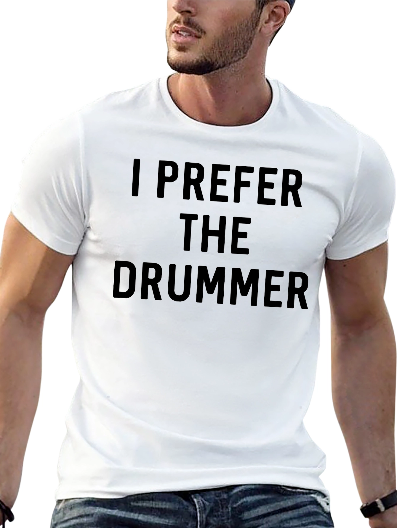 I Prefer the Drummer Graphic Tee - Black
