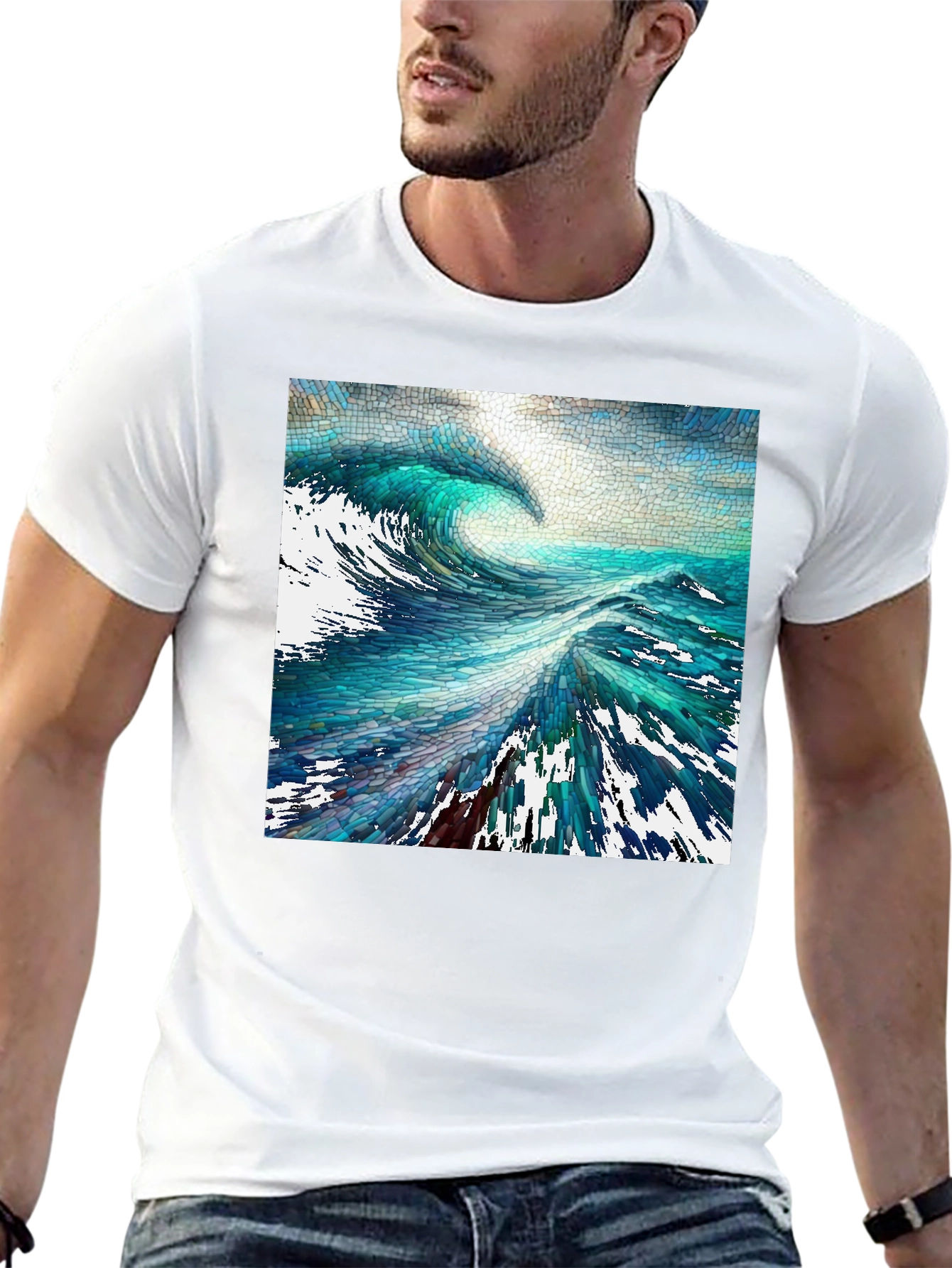 Ocean Wave Art Graphic Tee