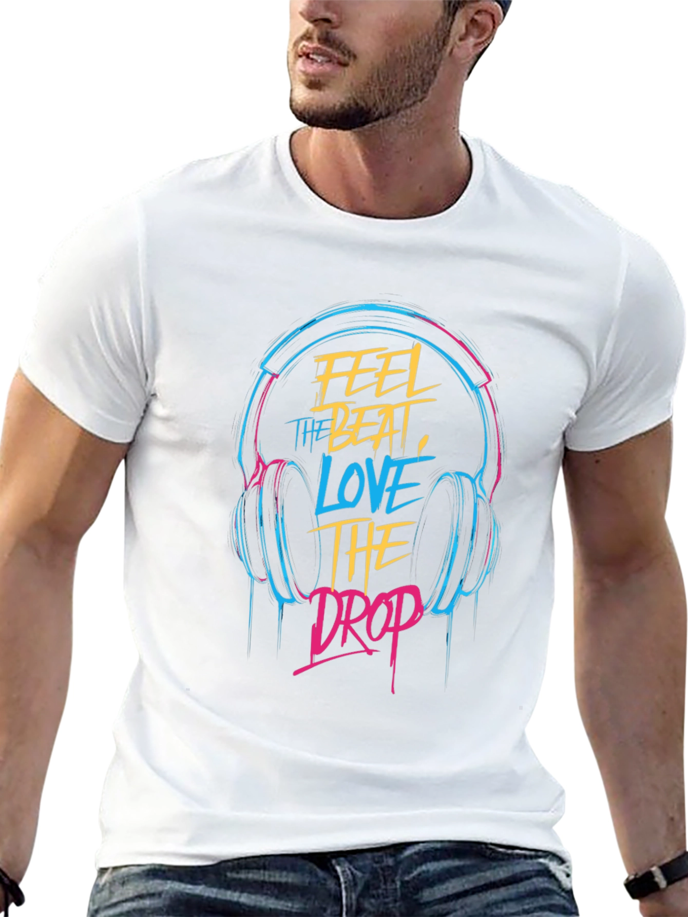 Feel the Beat T-Shirt - DJ Music Lover Tee