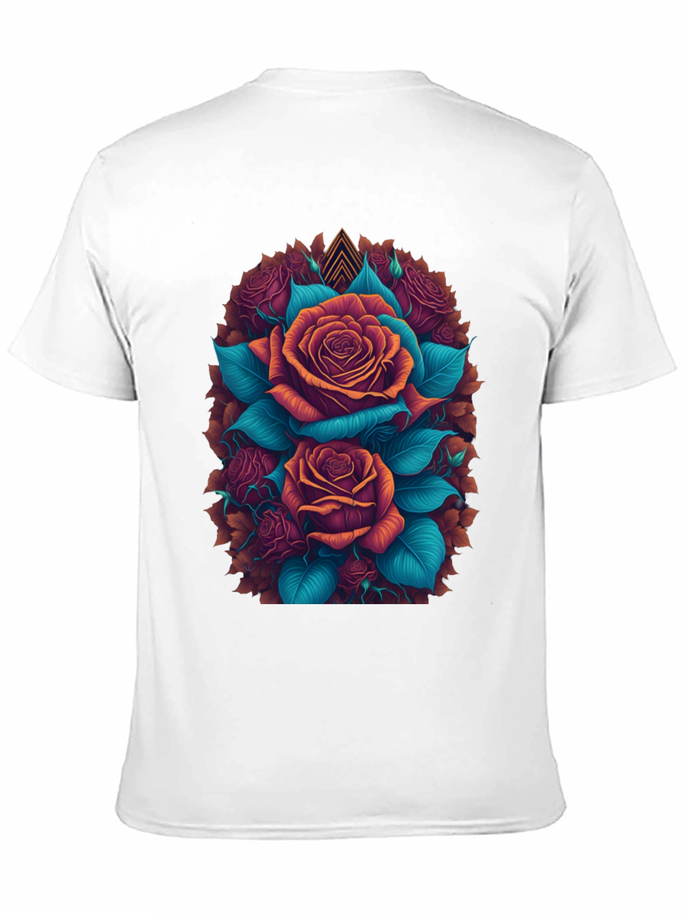 Floral Roses Graphic Tee - Bold Artistic Design