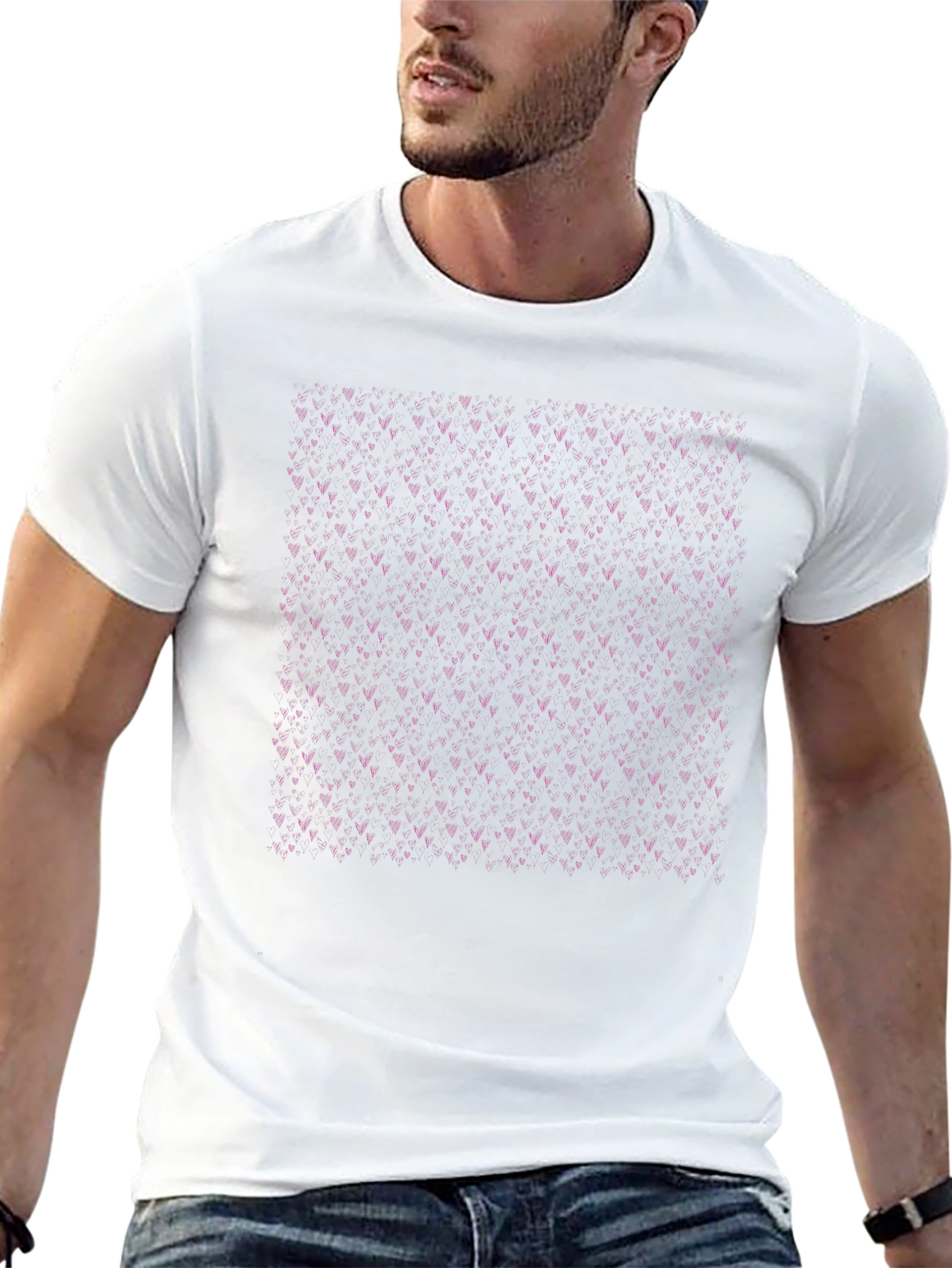 Modern Black T-Shirt with Patterned Design