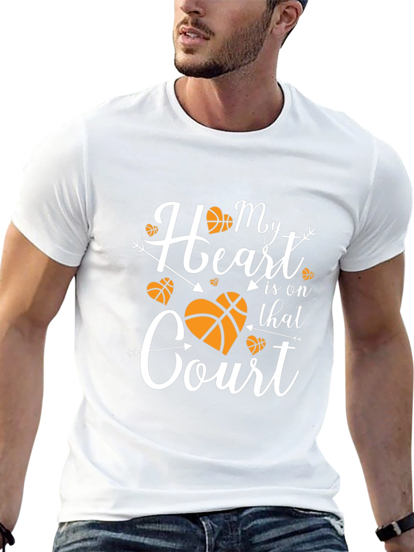 Basketball Mom Heart T-Shirt
