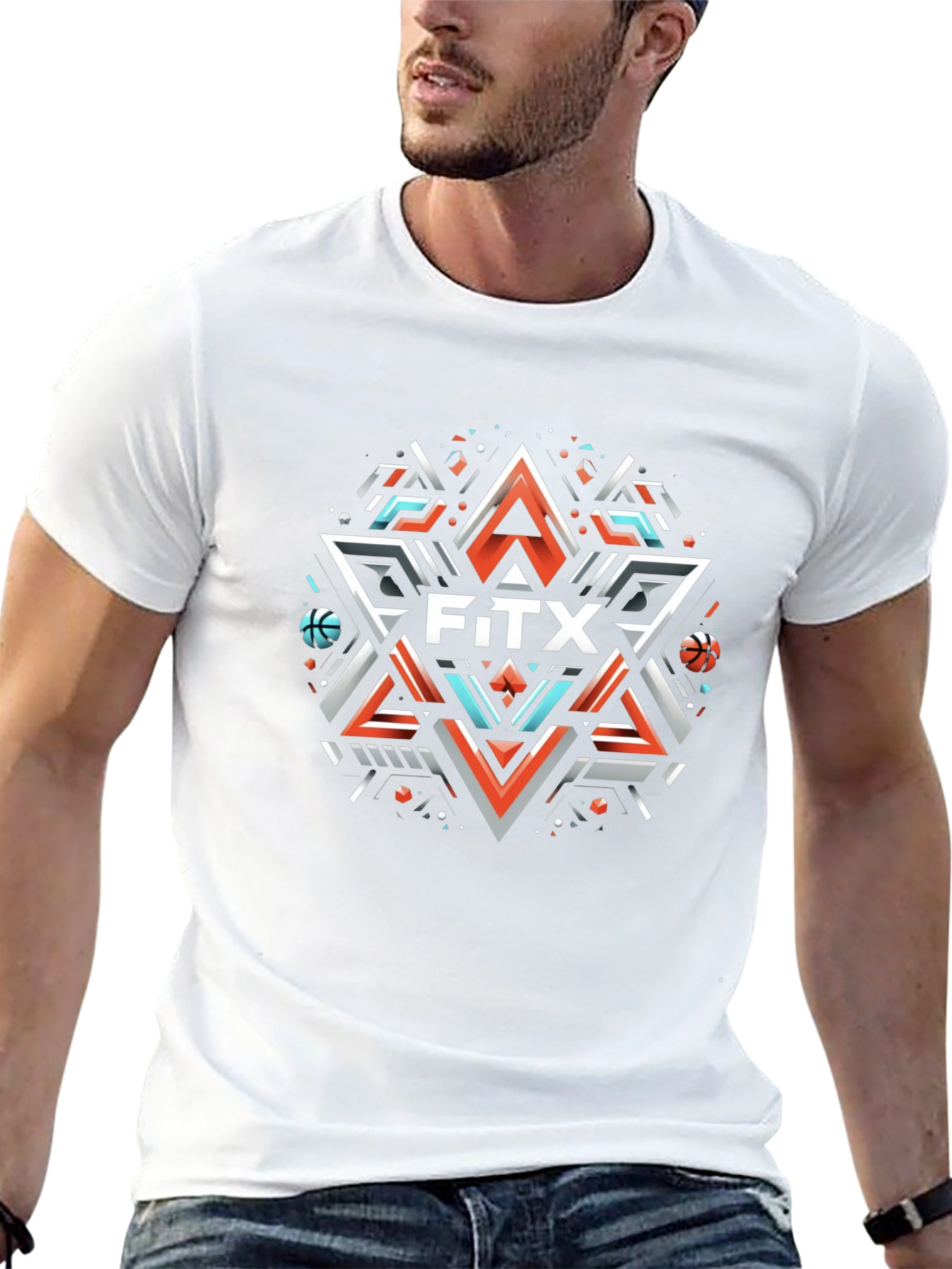 Geometric FITX Graphic Tee - Modern Streetwear
