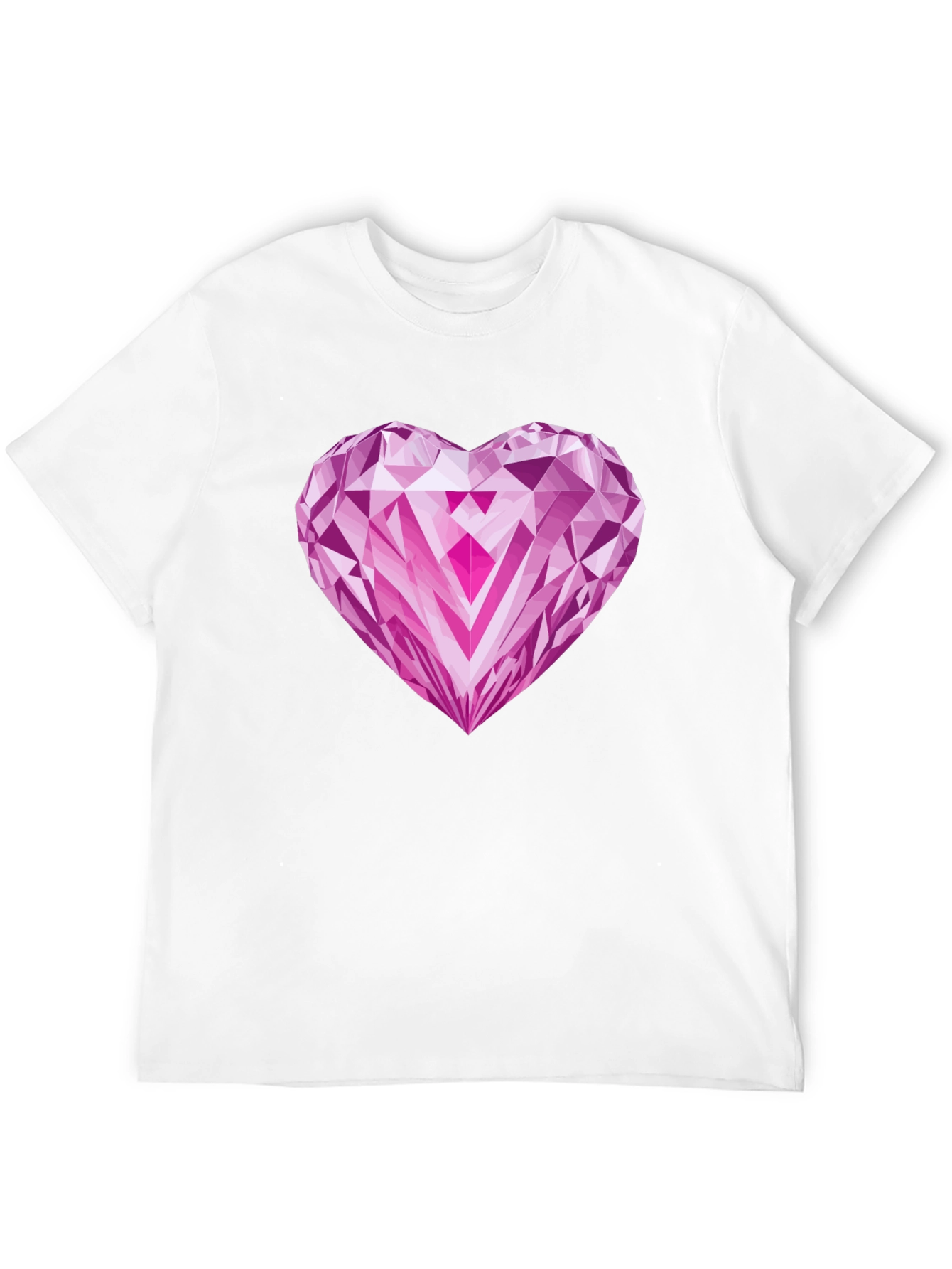 Heart Diamond Graphic Tee - Stylish Black T-Shirt