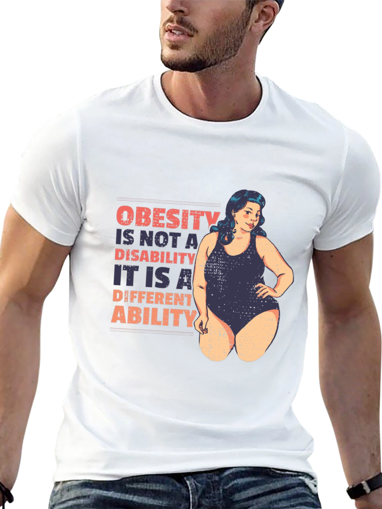 Obesity is an Ability Funny Graphic T-Shirt