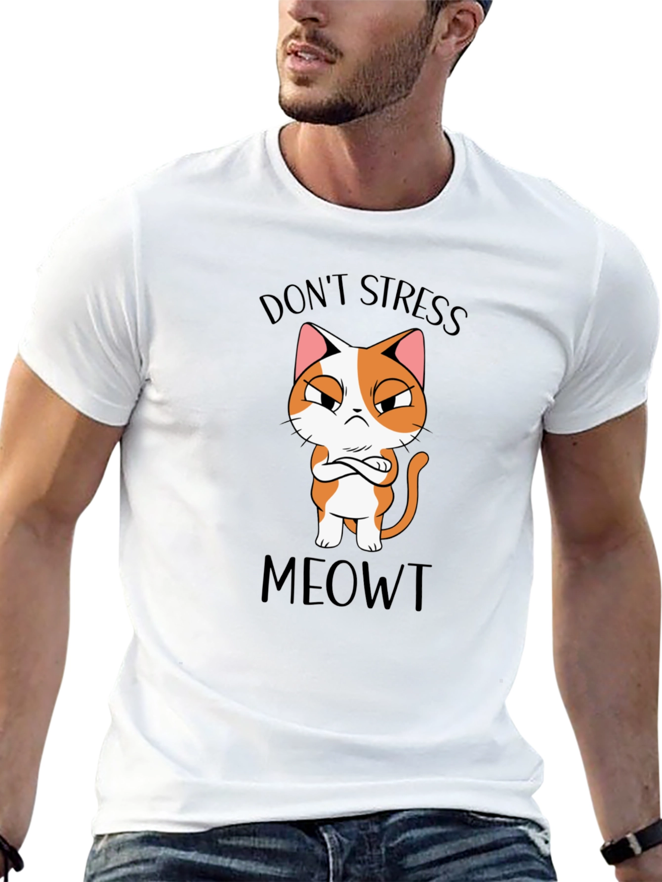 Dont Stress Meowt Black T-Shirt