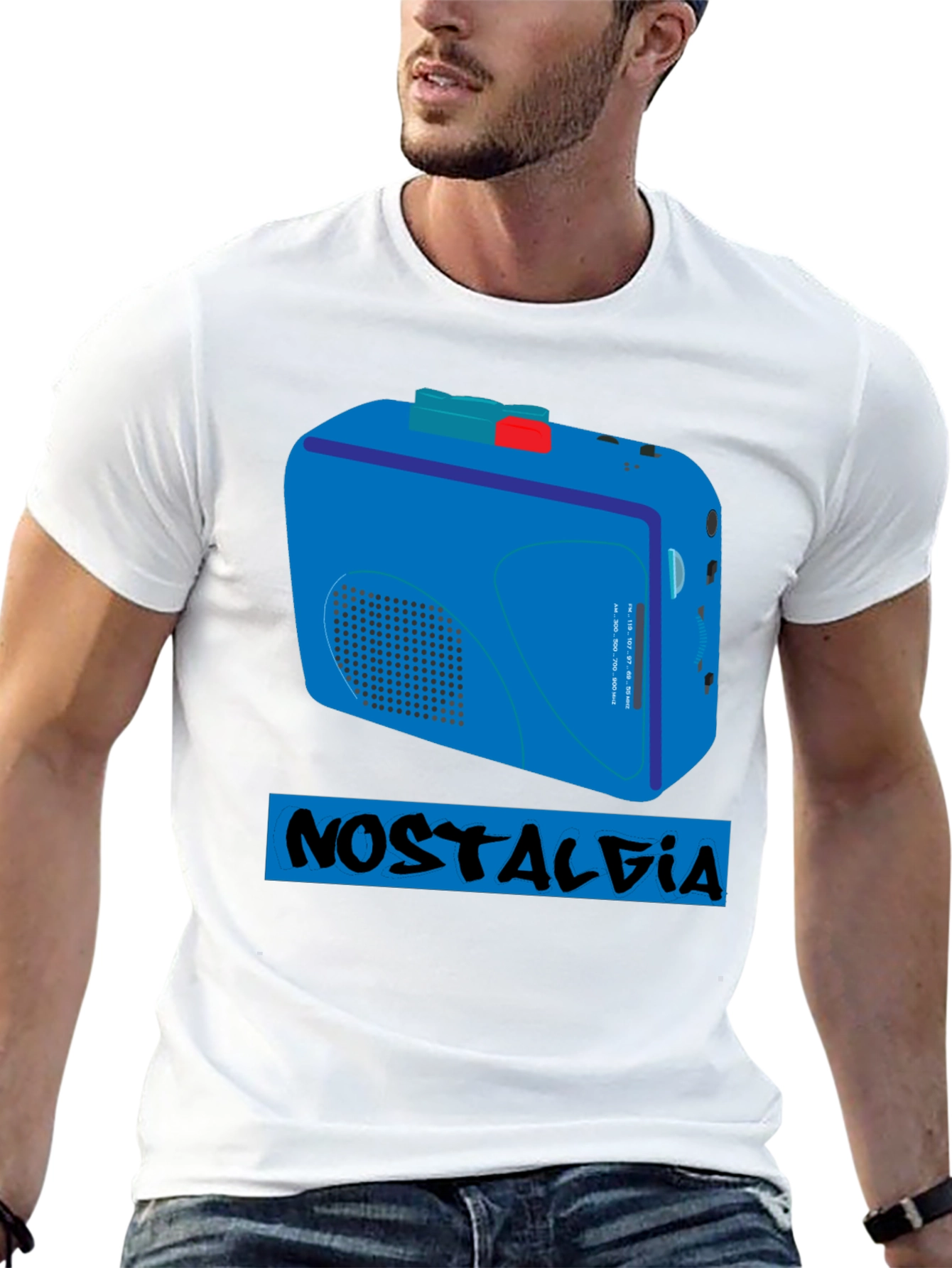 Nostalgia Cassette Player T-Shirt - Retro Style