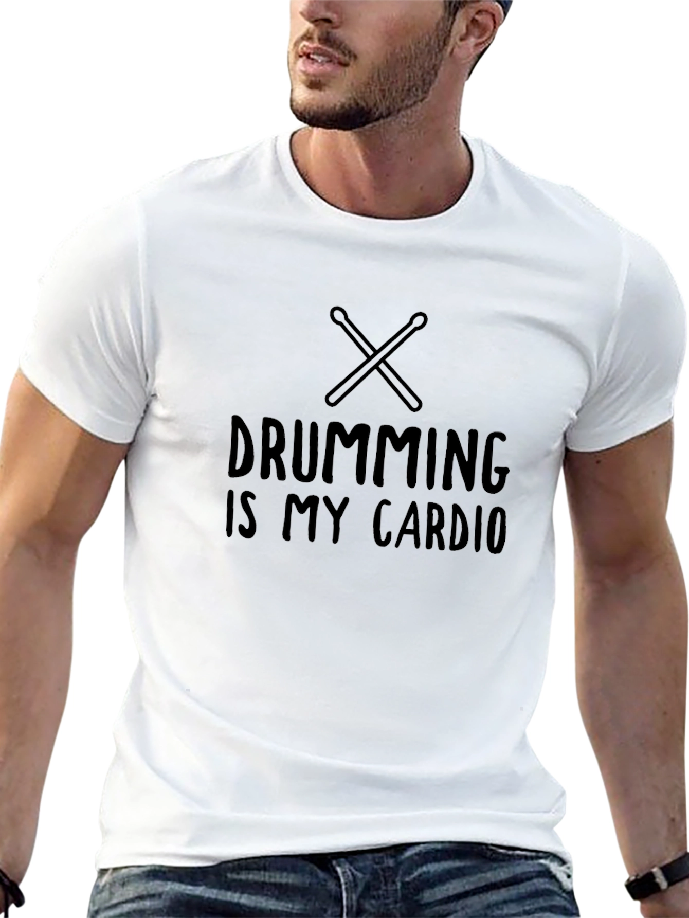 Drumming is My Cardio Black T-Shirt