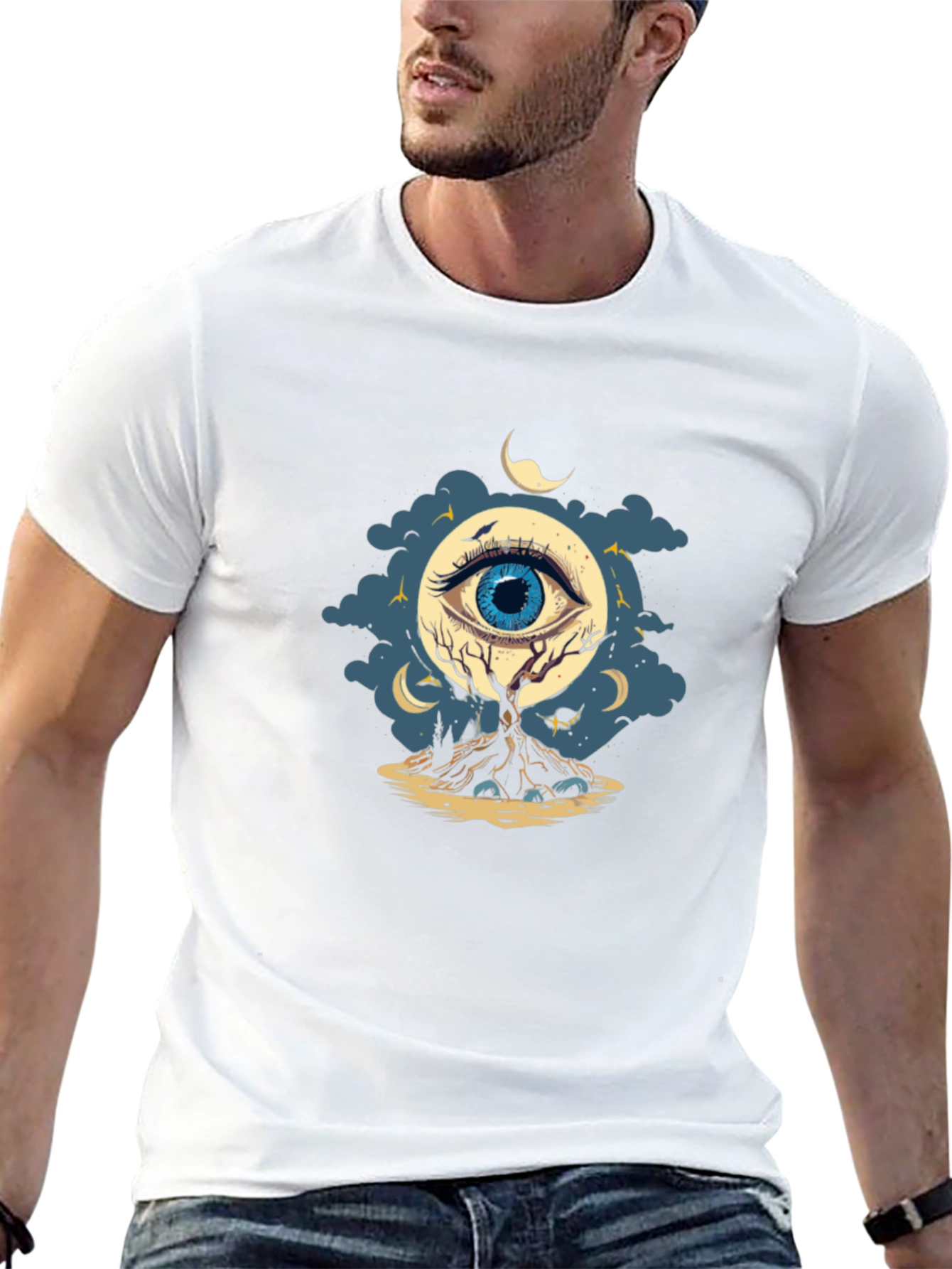 Eye of the Night Graphic T-Shirt - Black