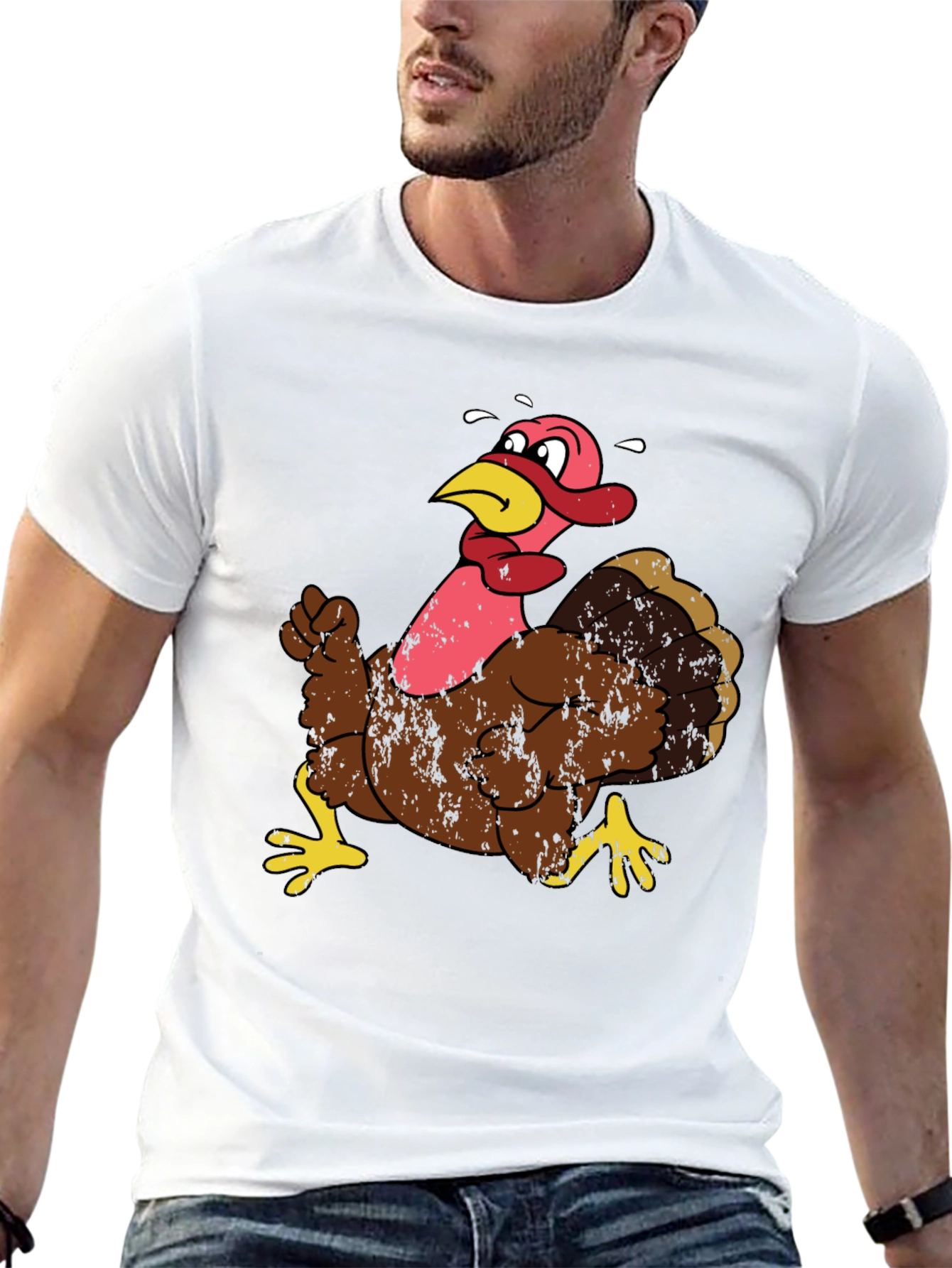 Funny Turkey Graphic T-Shirt - Thanksgiving Tee