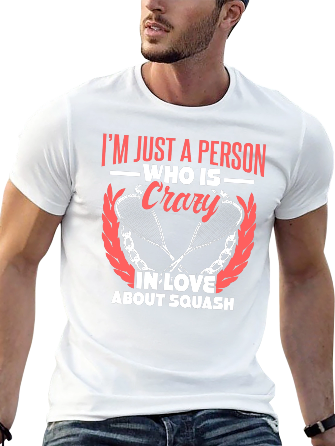 Squash Lover Graphic T-Shirt - Crazy About Squash Tee