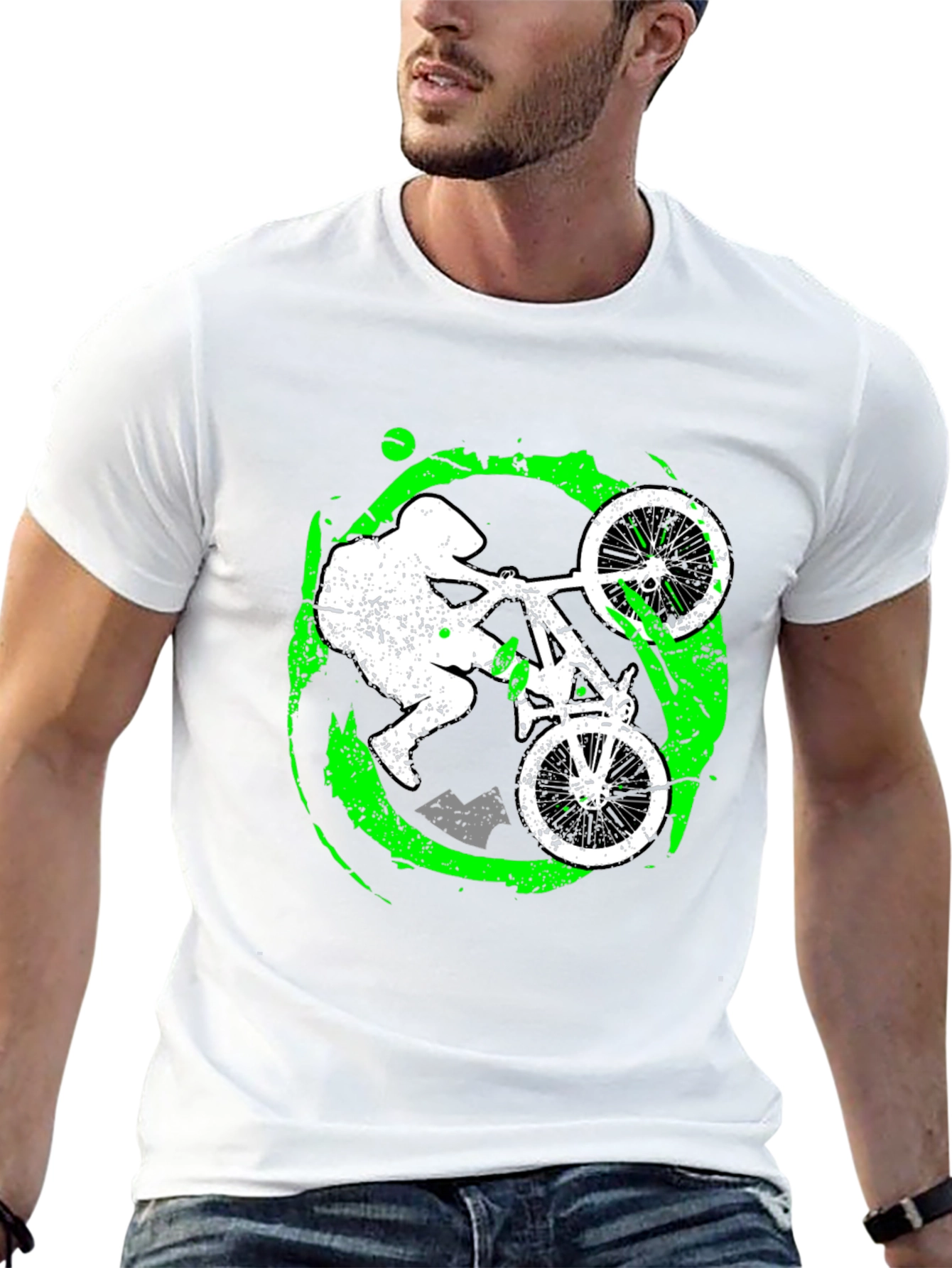 Mountain Biker Graphic T-Shirt - Black