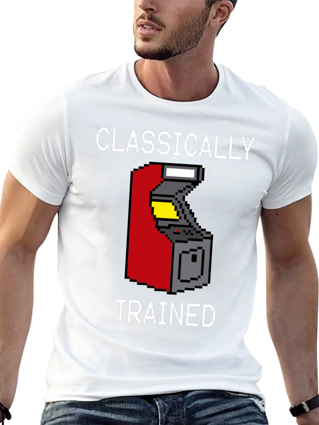 Classically Trained Gamer T-Shirt - Retro Arcade Design