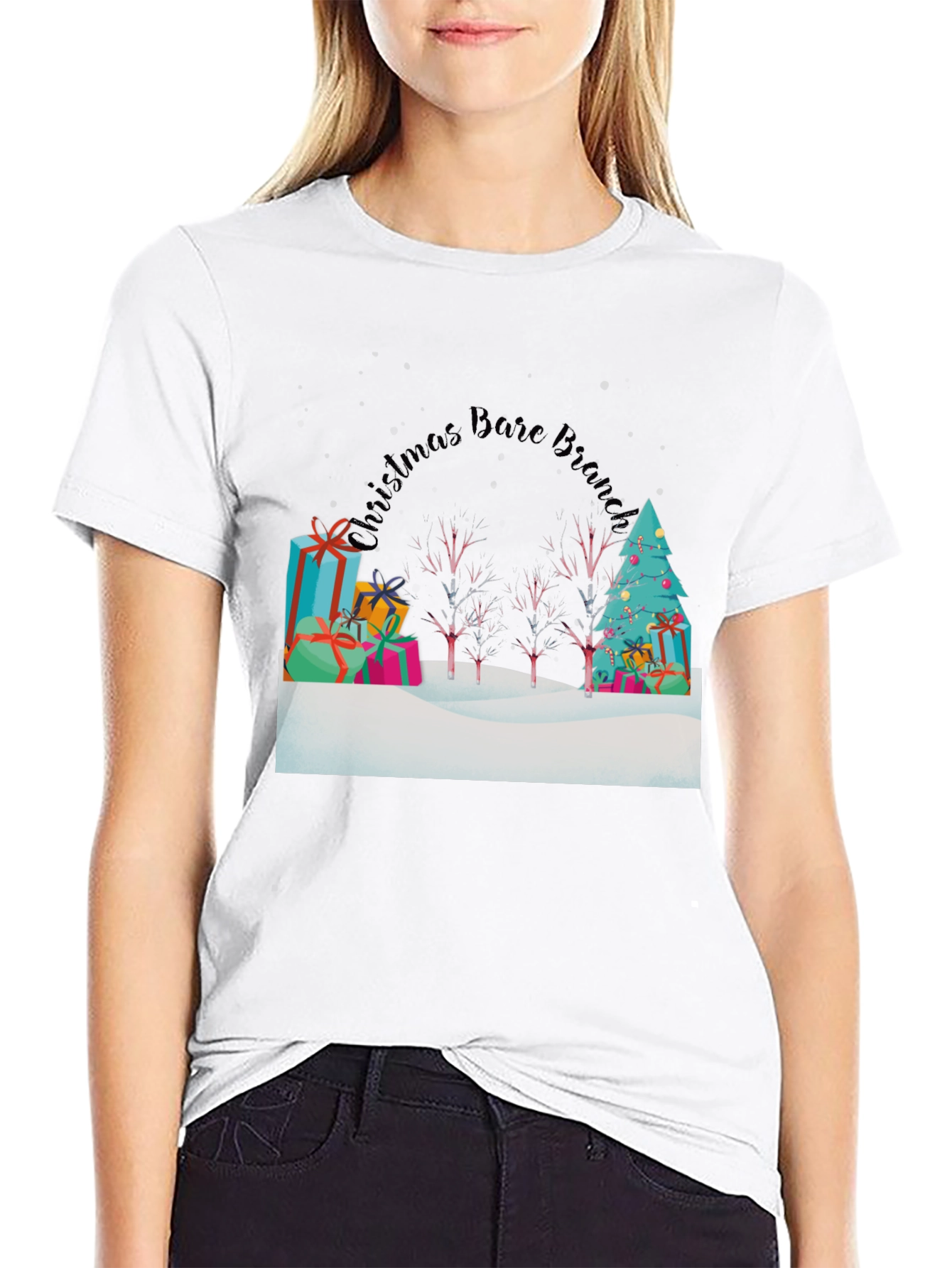 Christmas Bare Branch Tree T-Shirt