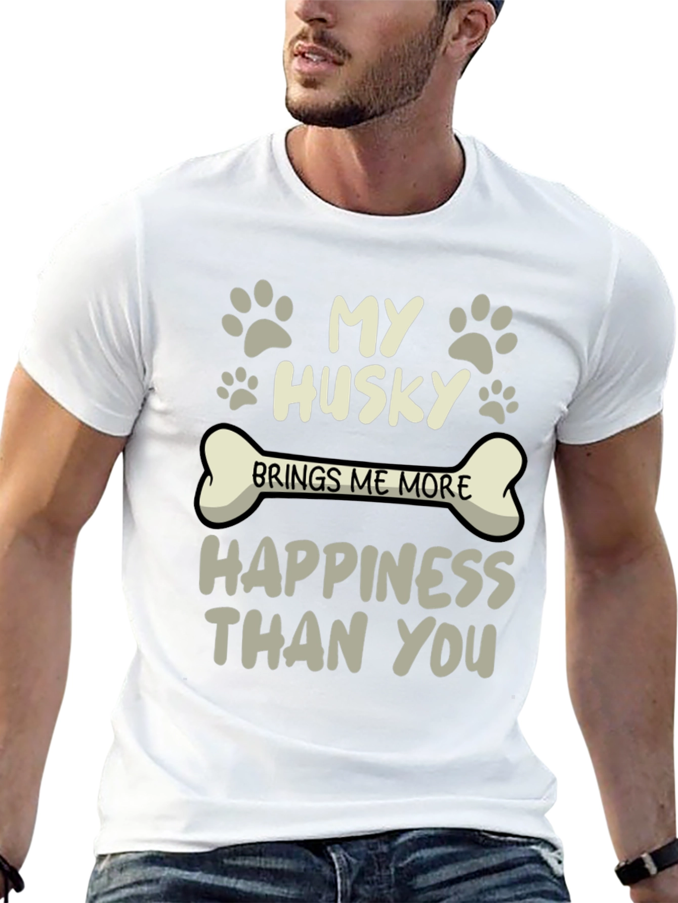 My Husky Brings Me More Happiness T-Shirt