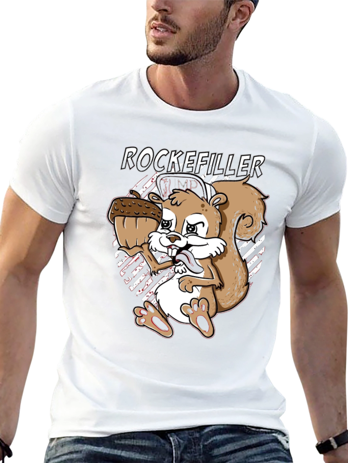 Rockefeller Squirrel Black T-Shirt