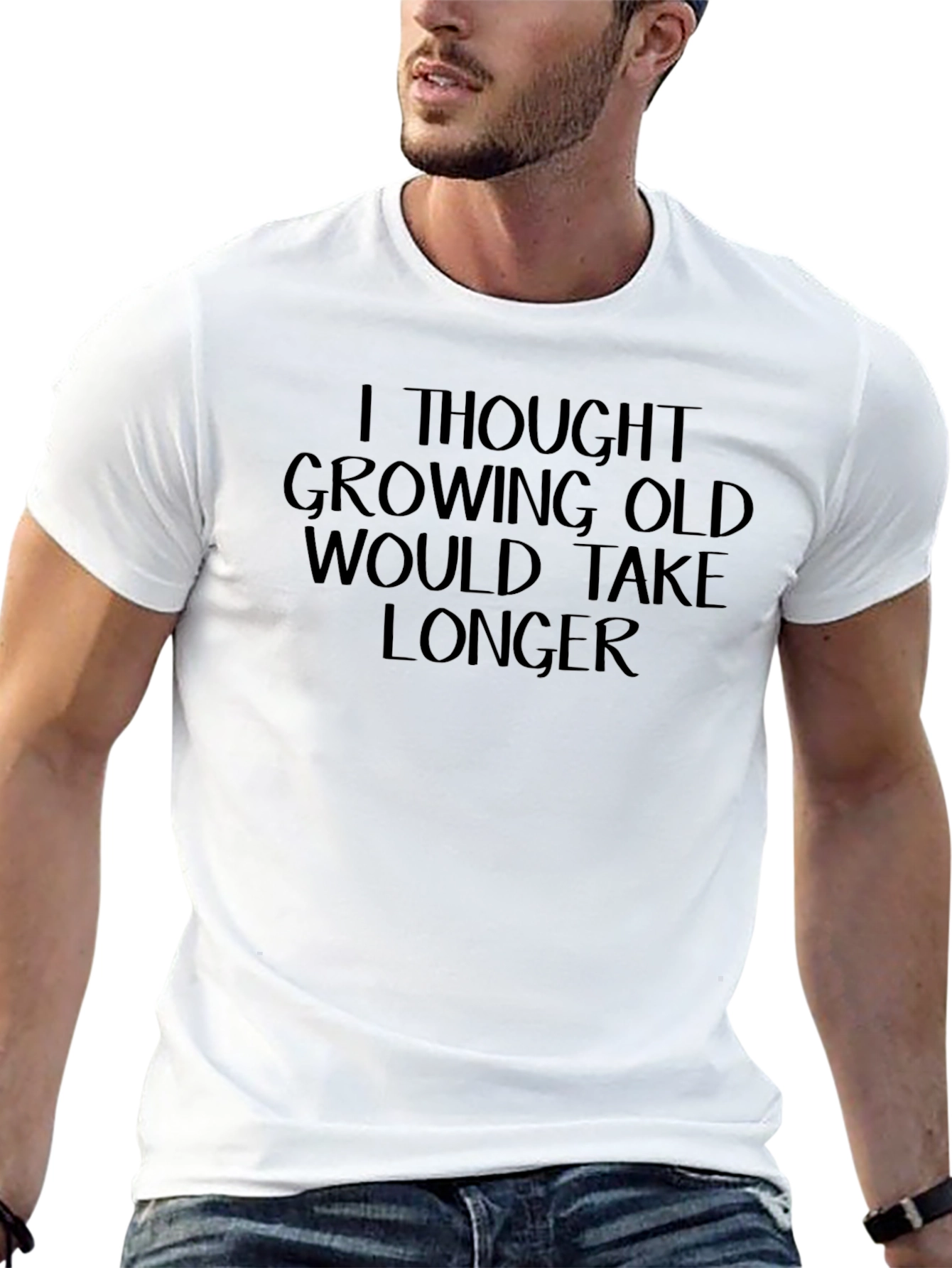 Funny Growing Old Graphic Mens T-Shirt