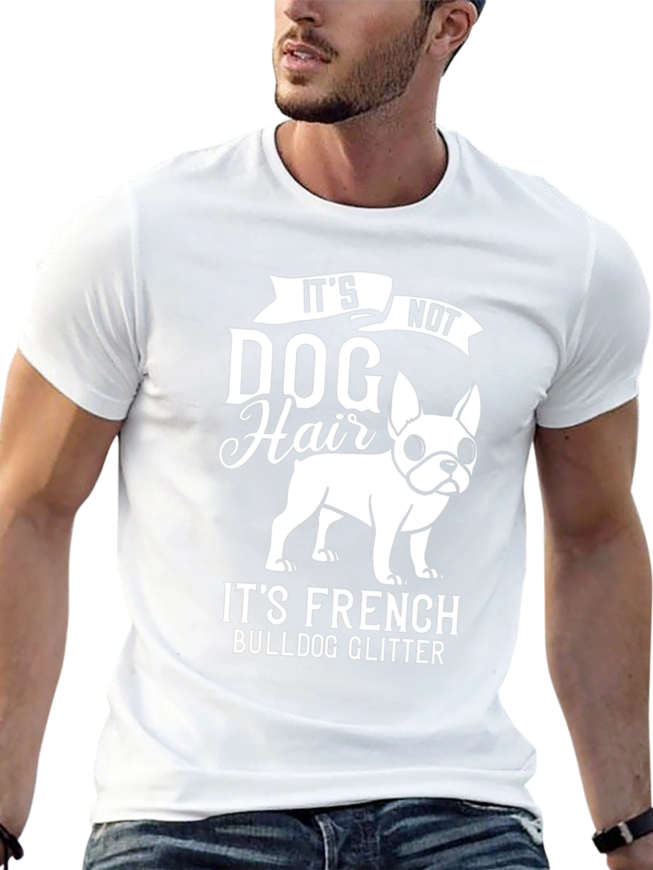 Funny French Bulldog Glitter T-Shirt