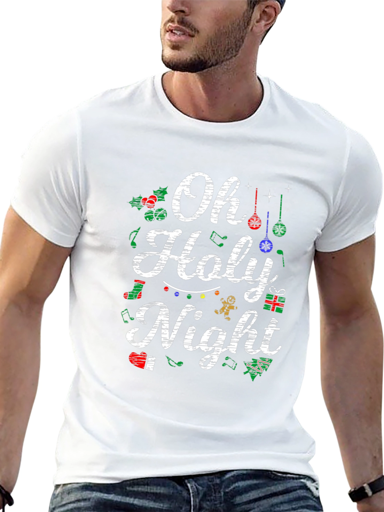 Oh Holy Night Christmas T-Shirt - Holiday Tee