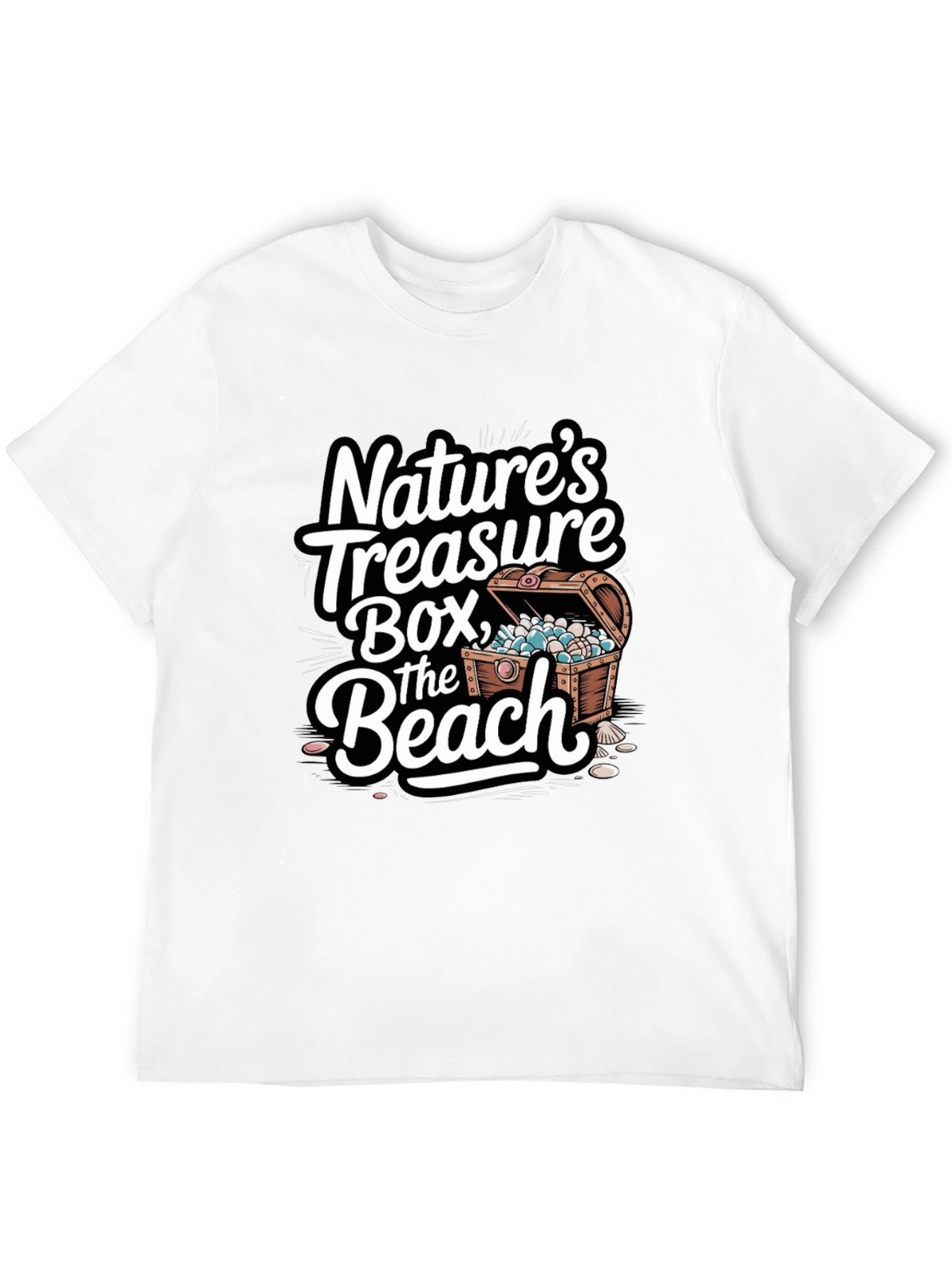 Natures Treasure Beach T-Shirt - Black Graphic Tee
