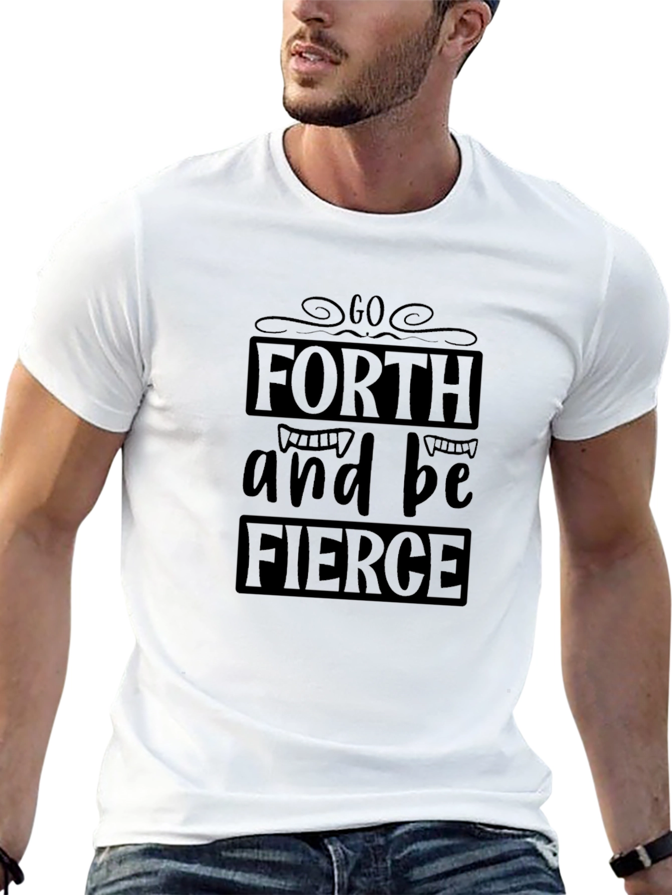 Go Forth and Be Fierce Black Graphic Tee