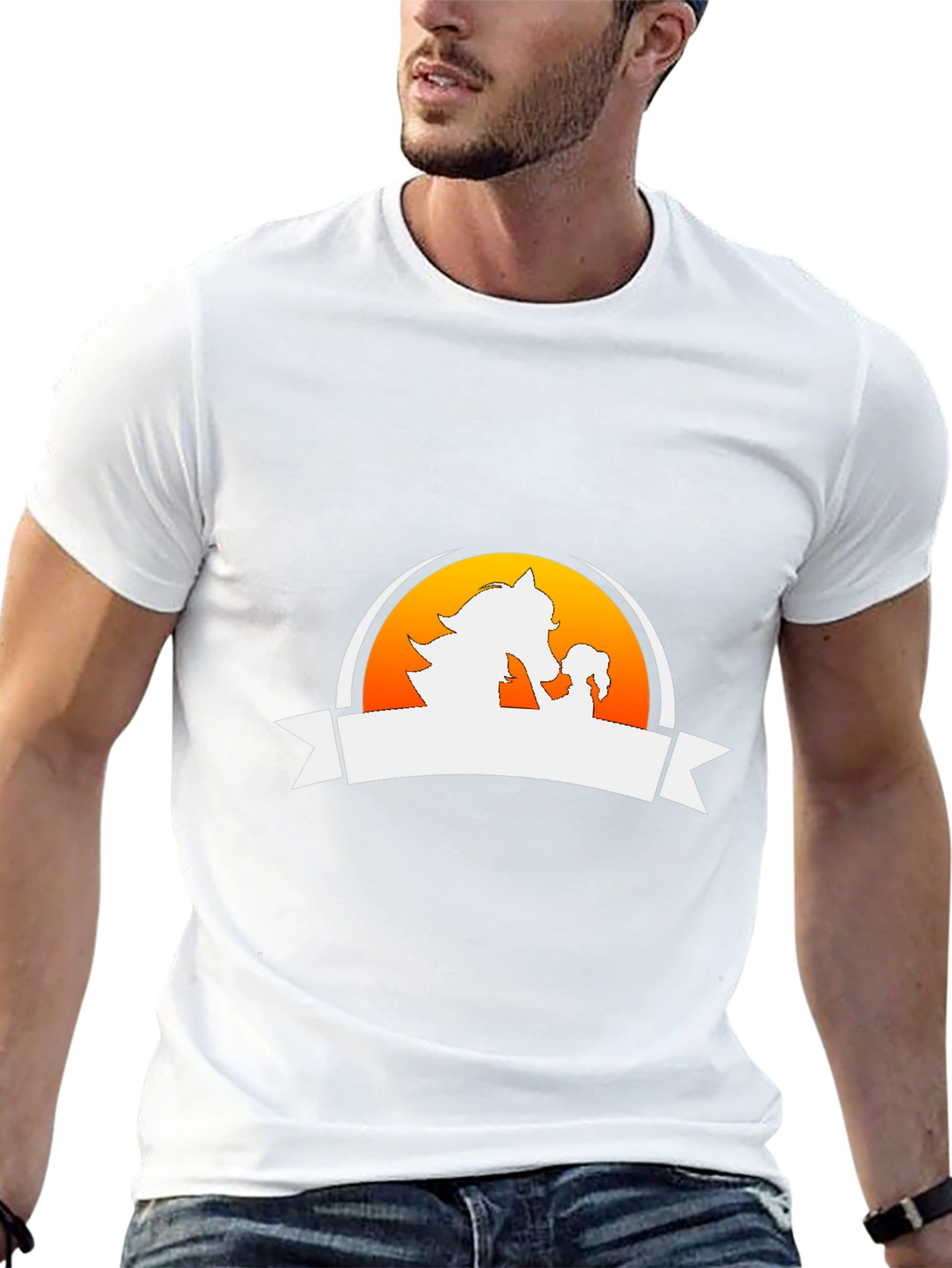 Graphic Tee: Horse & Foal Silhouette