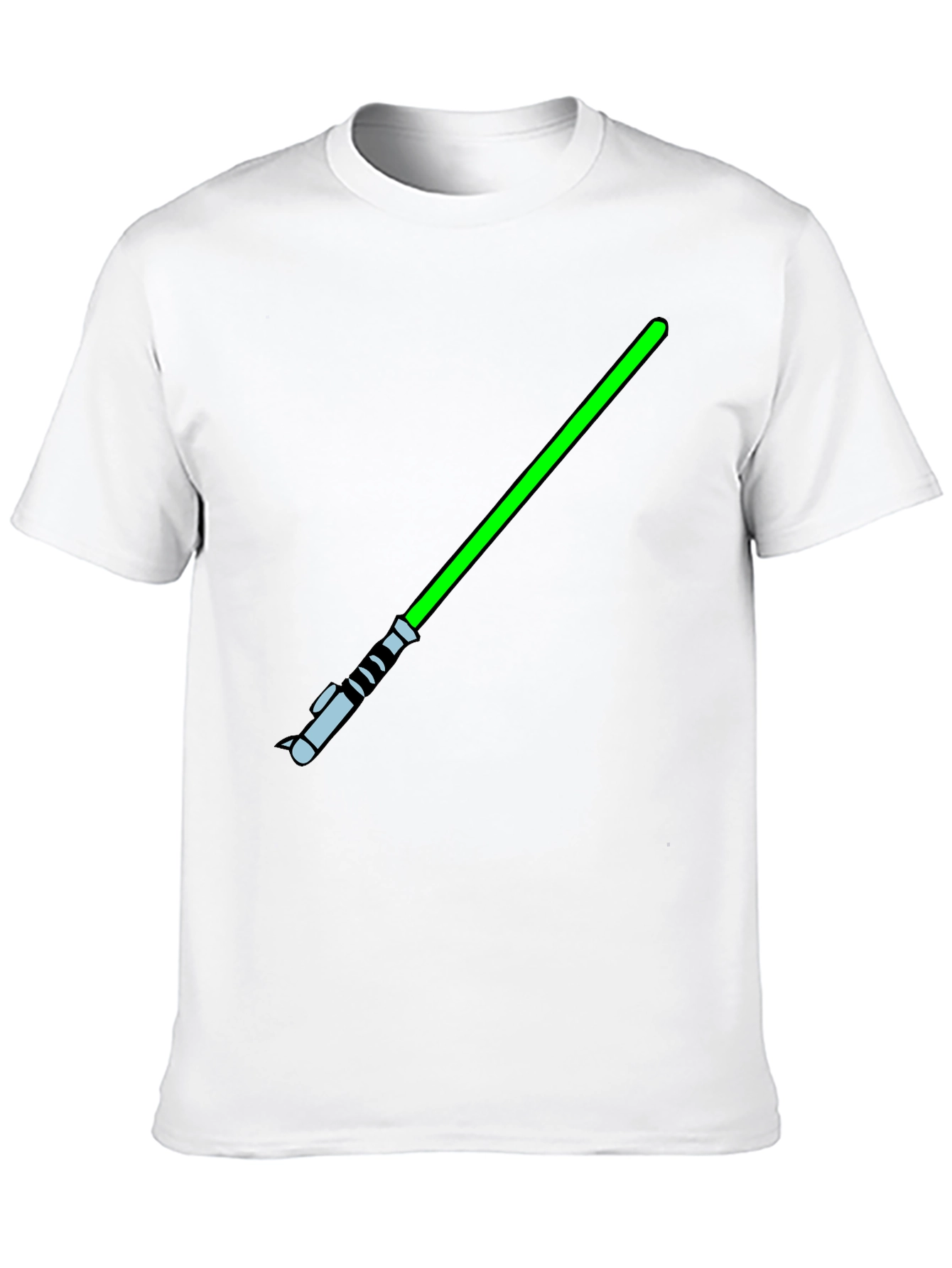 Green Lightsaber Black T-Shirt