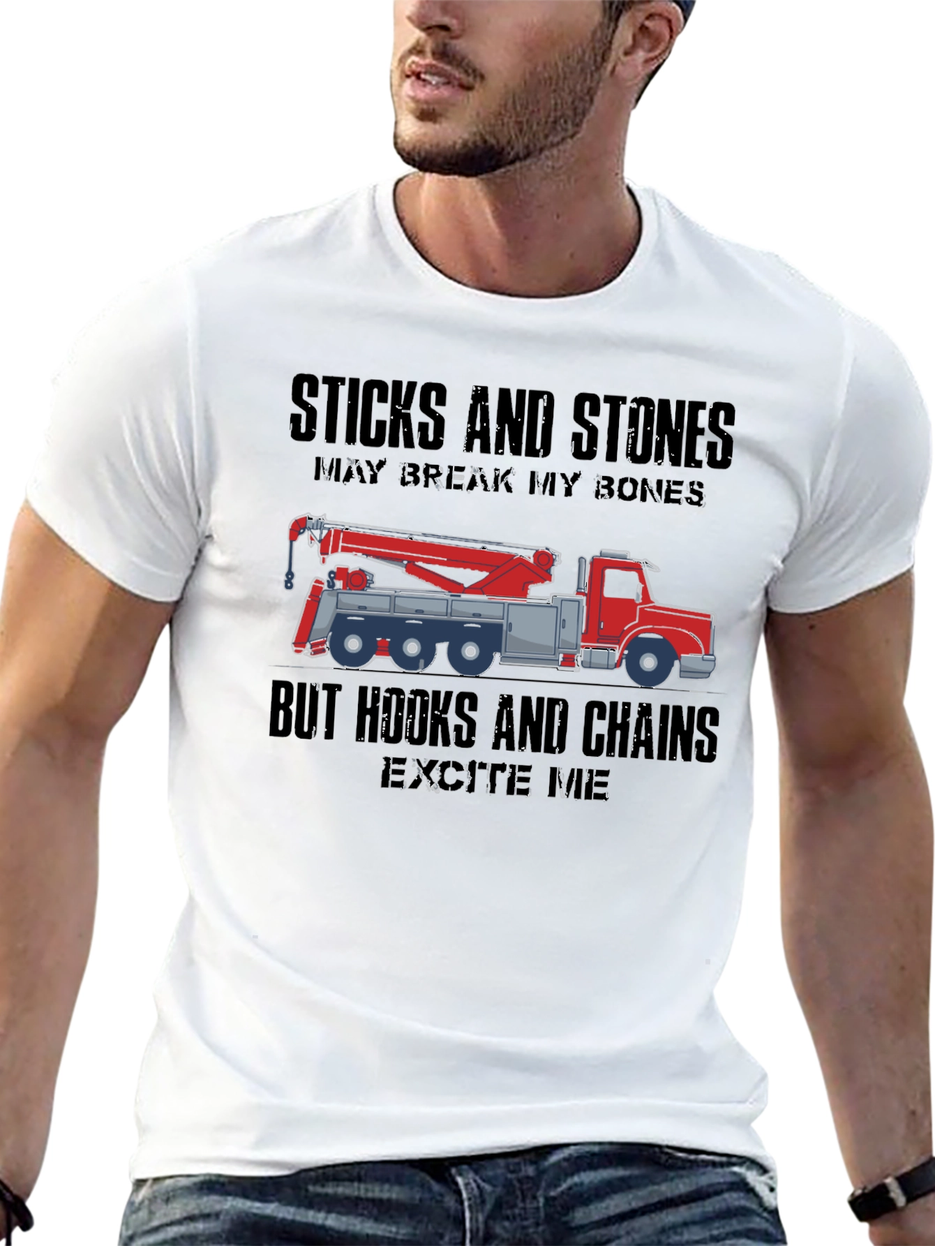 Crane Operator T-Shirt - Hooks & Chains