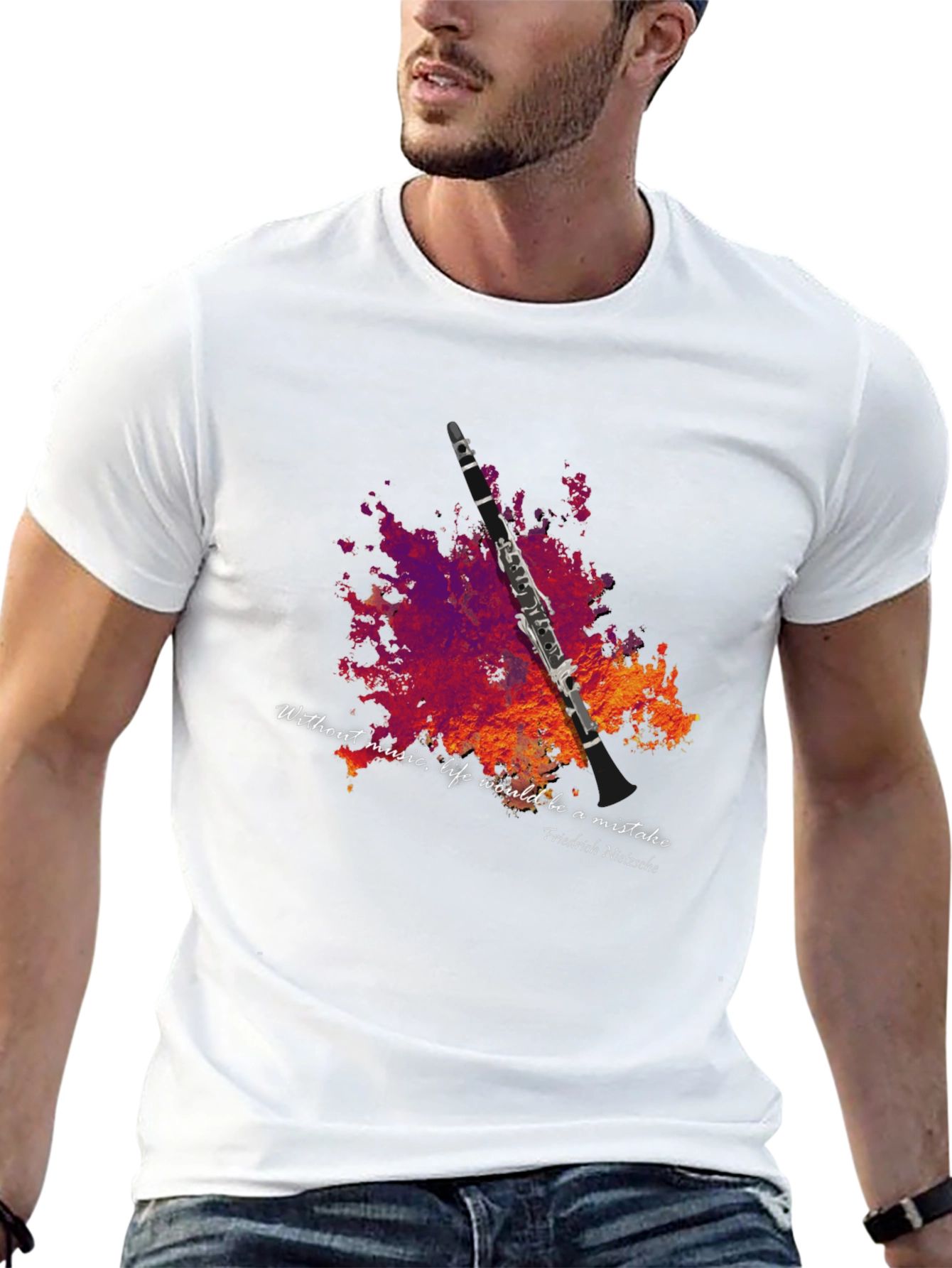 Music Lover T-Shirt - Clarinet Design