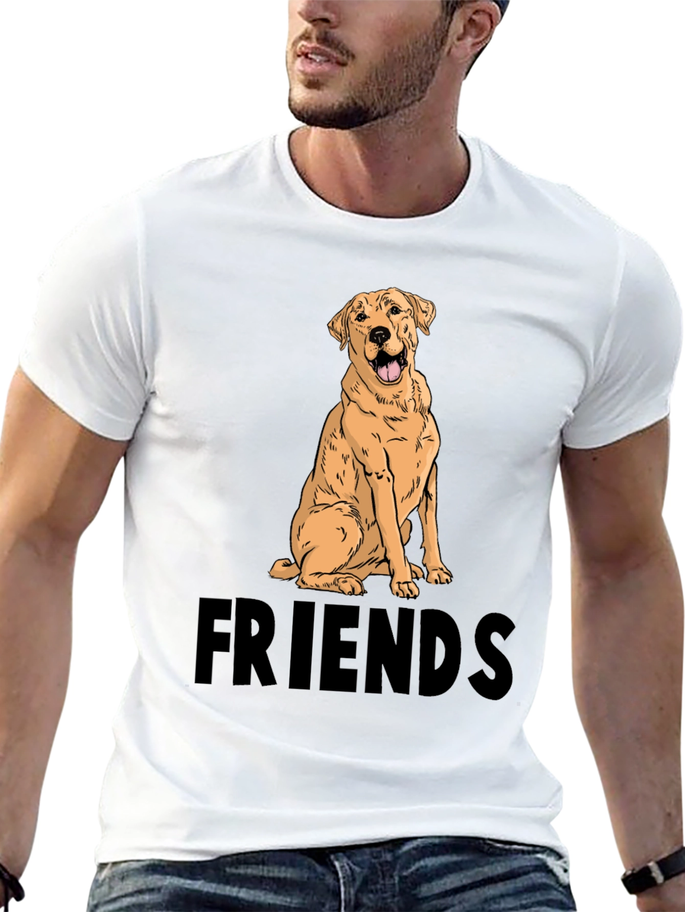 Dog Lover T-Shirt: Labrador Friends Graphic Tee