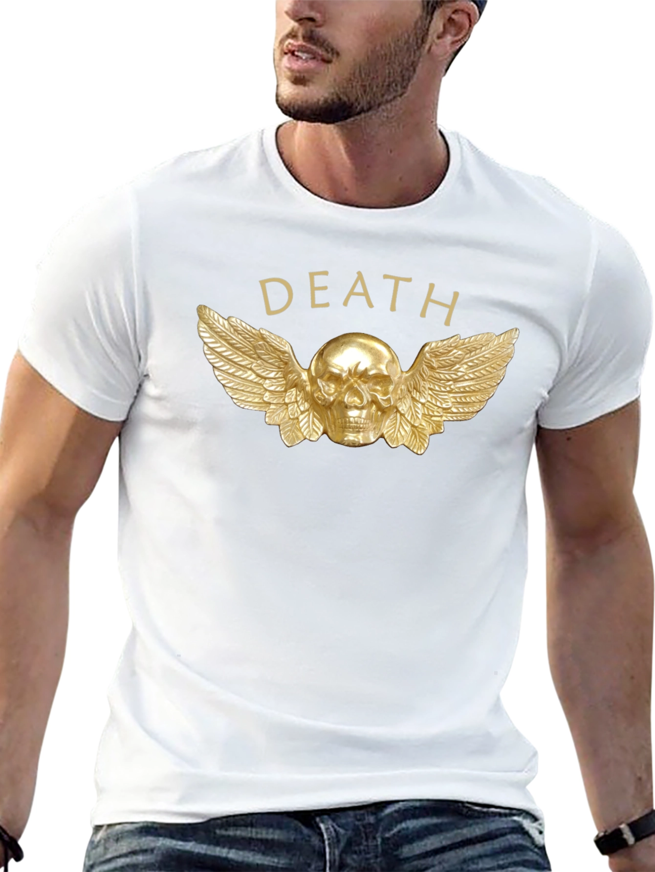 Death Skull Wings Graphic T-Shirt
