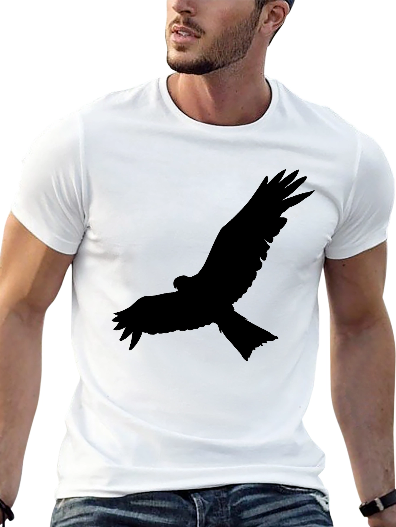 Black Eagle Silhouette Graphic T-Shirt