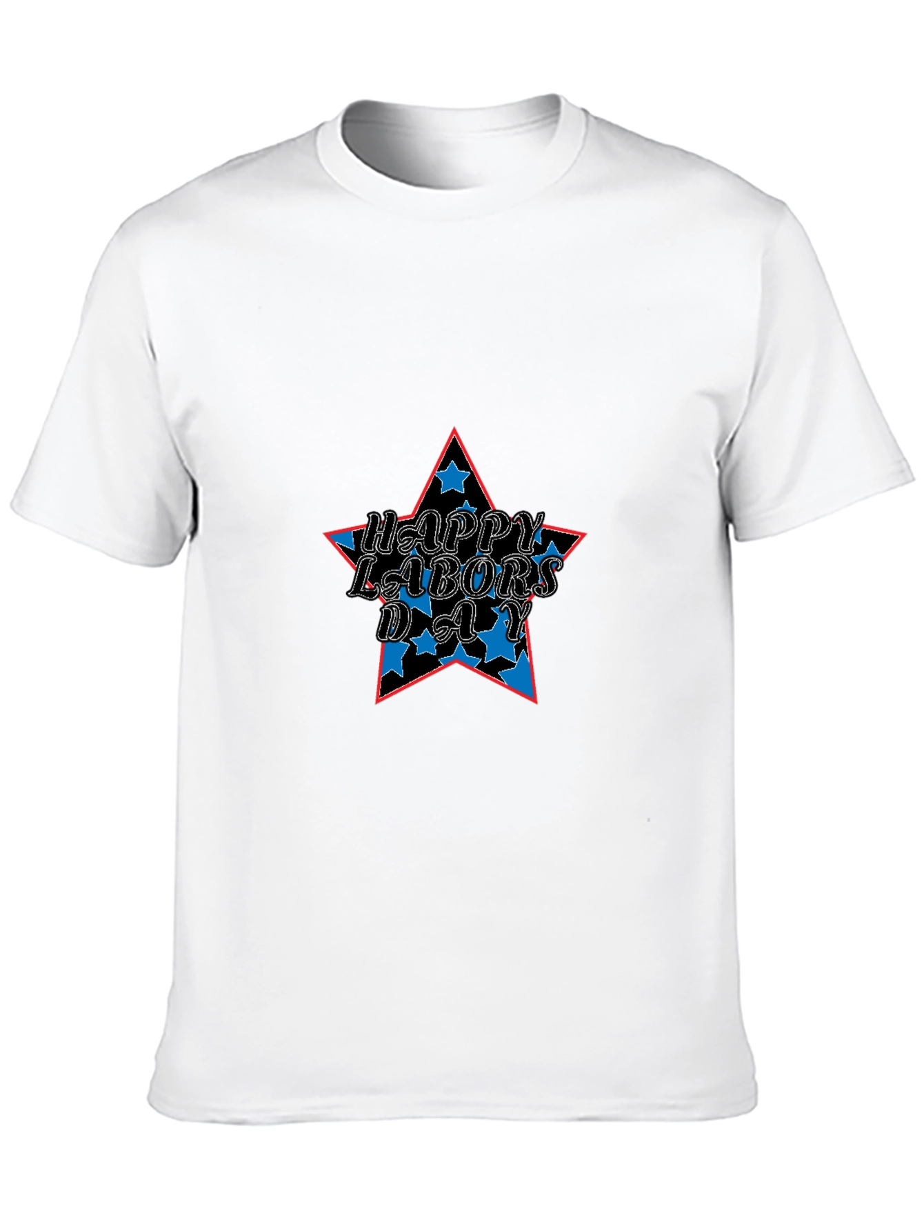 Happy Labors Day Star Black T-Shirt