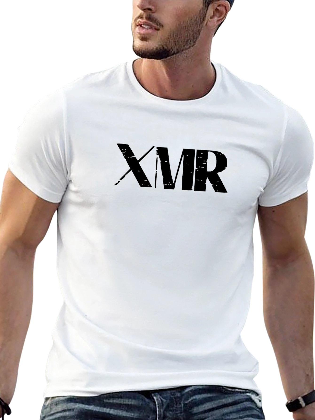 XMR Graphic Tee - Solid Black Casual Style