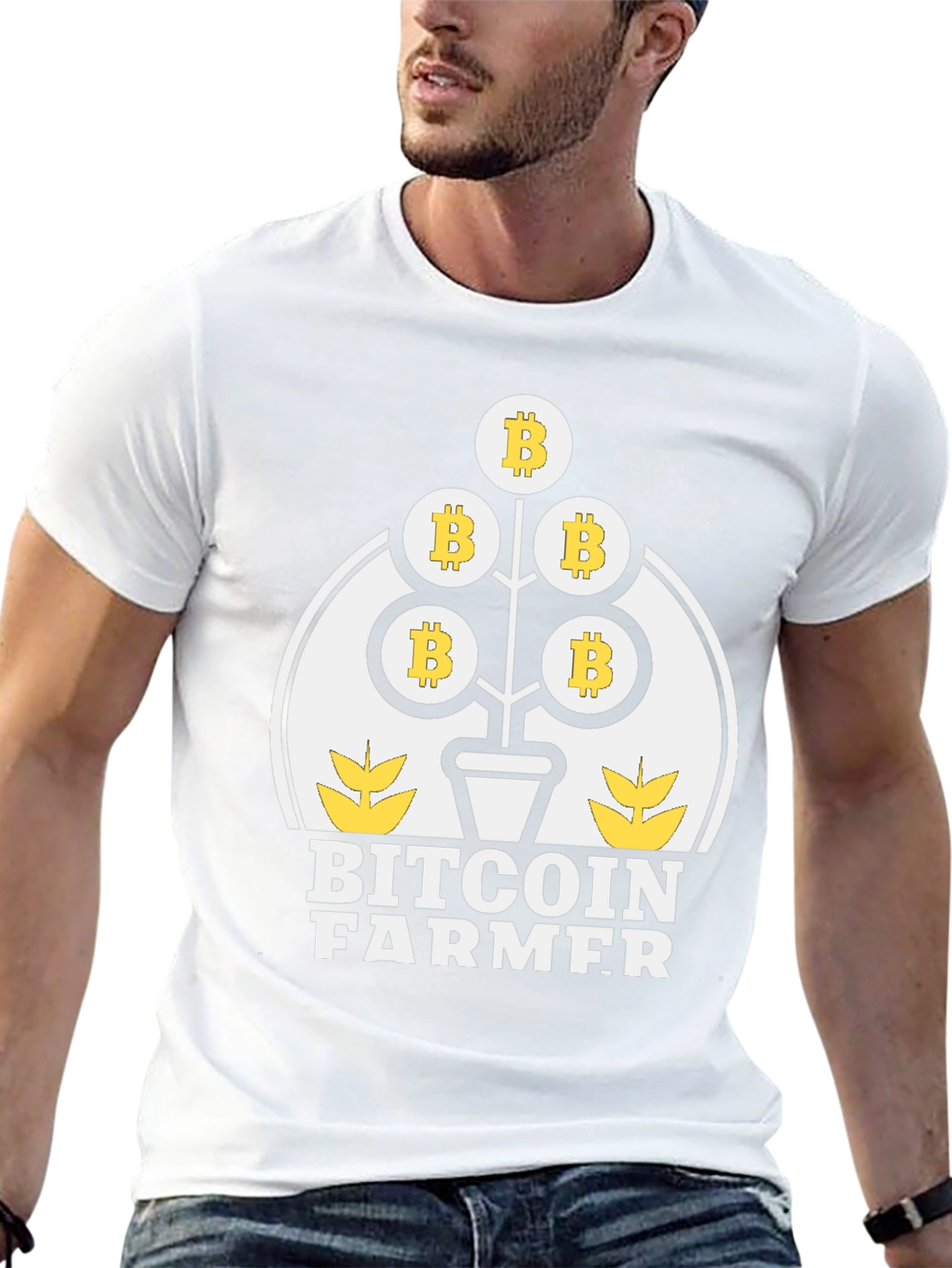 Bitcoin Farmer Graphic Tee - Crypto Mining T-Shirt