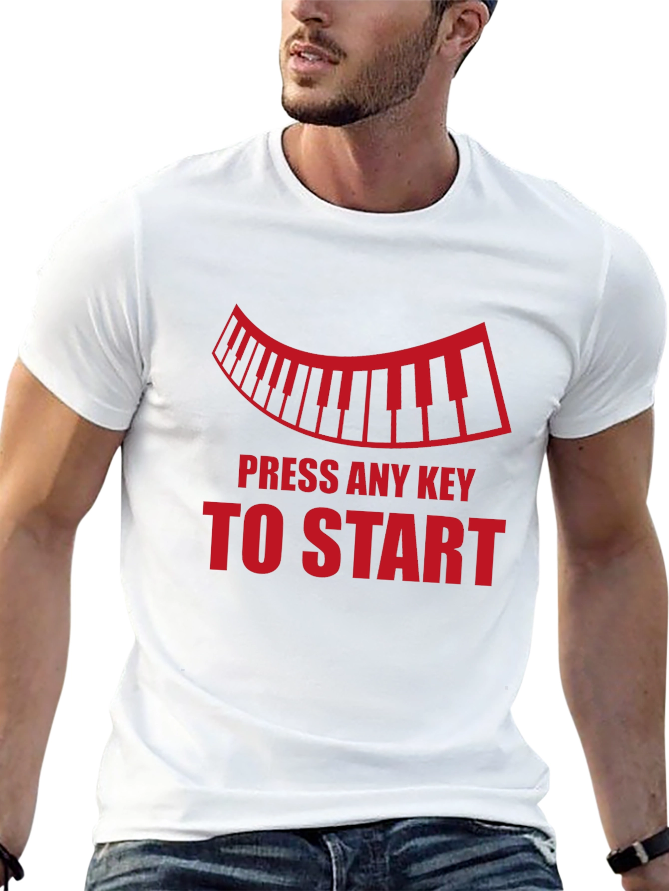 Press Any Key T-Shirt - Musician Style