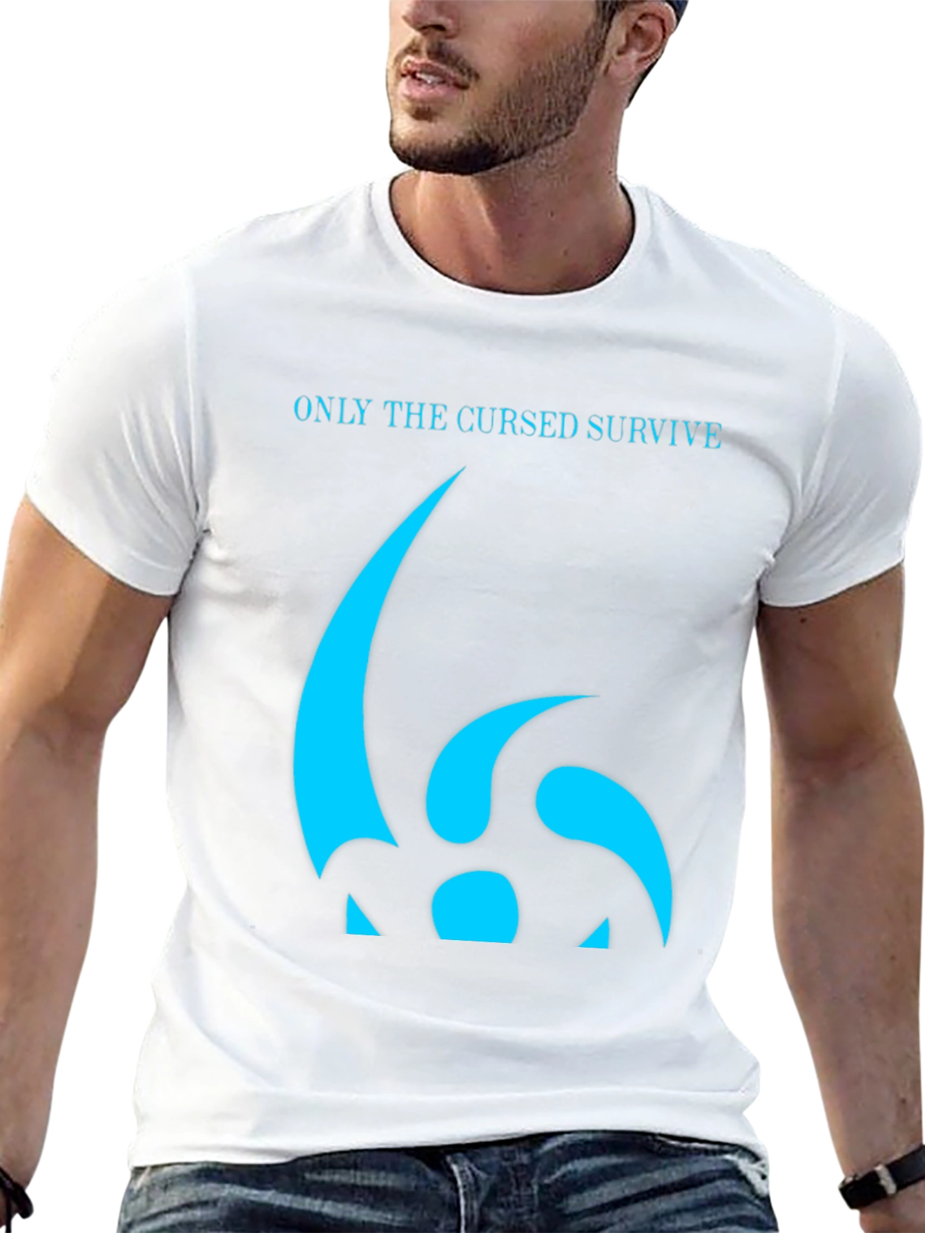 Cursed Survive Graphic Tee - Black Cotton T-Shirt