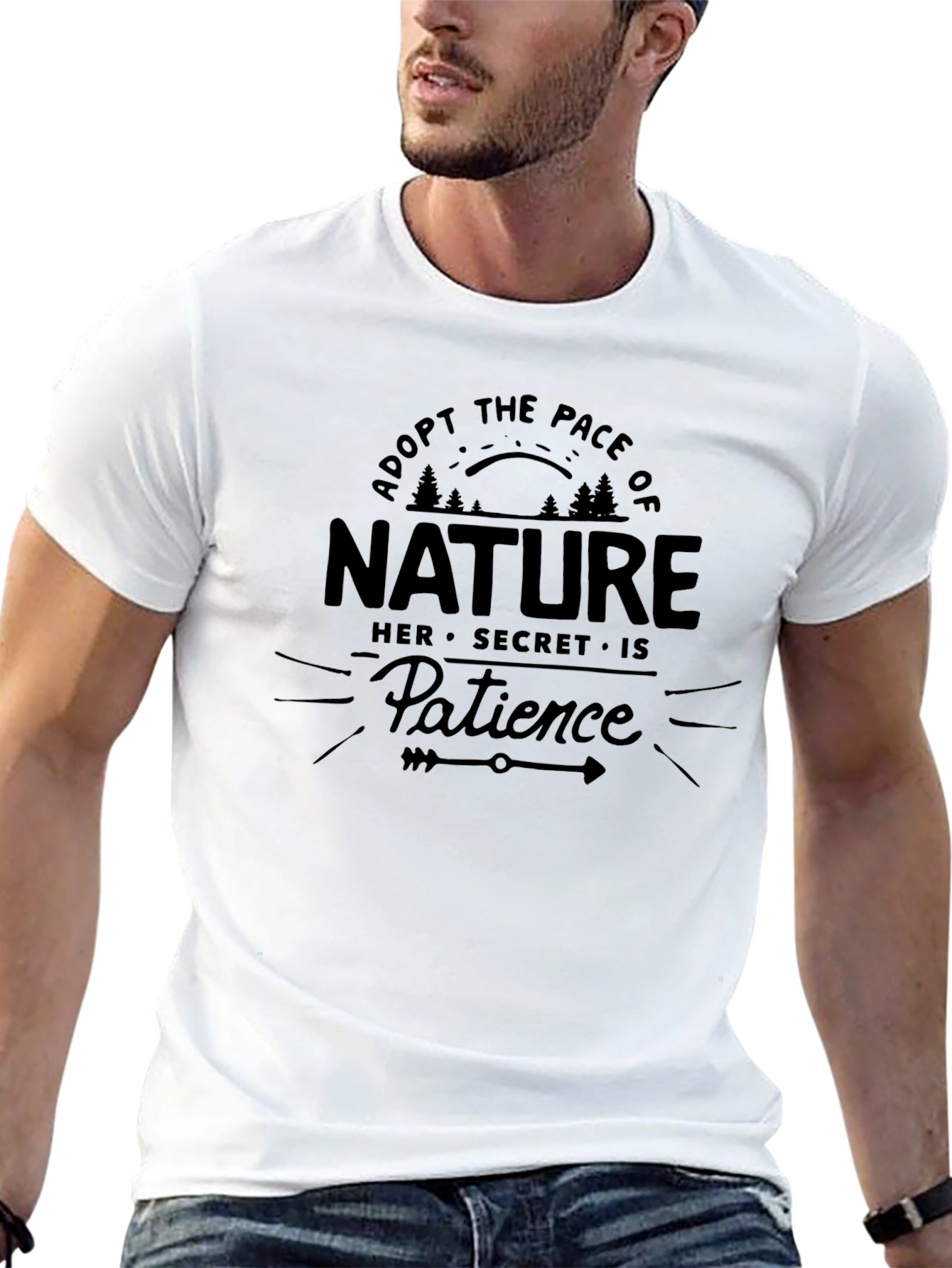 Nature Patience Graphic Tee - Black