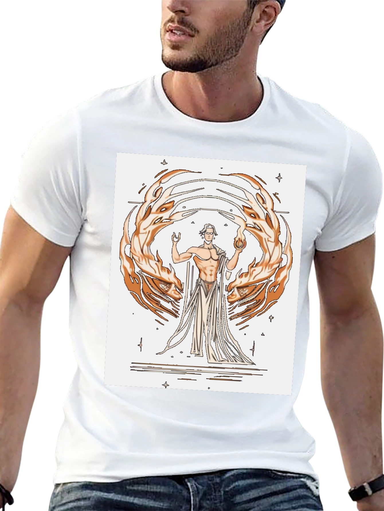 Mystic Man Graphic Tee - Black