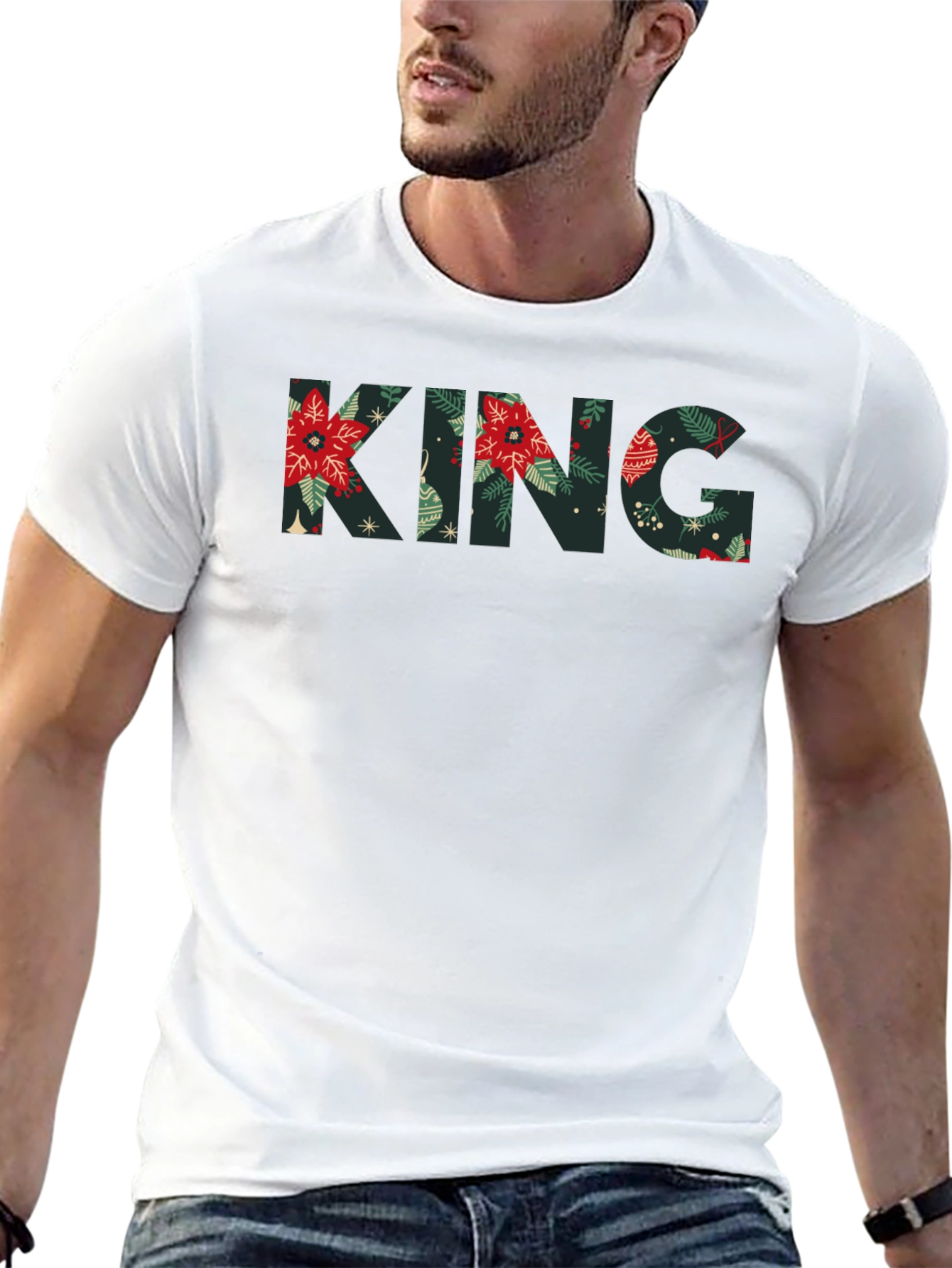 Christmas King Graphic Tee - Holiday T-Shirt