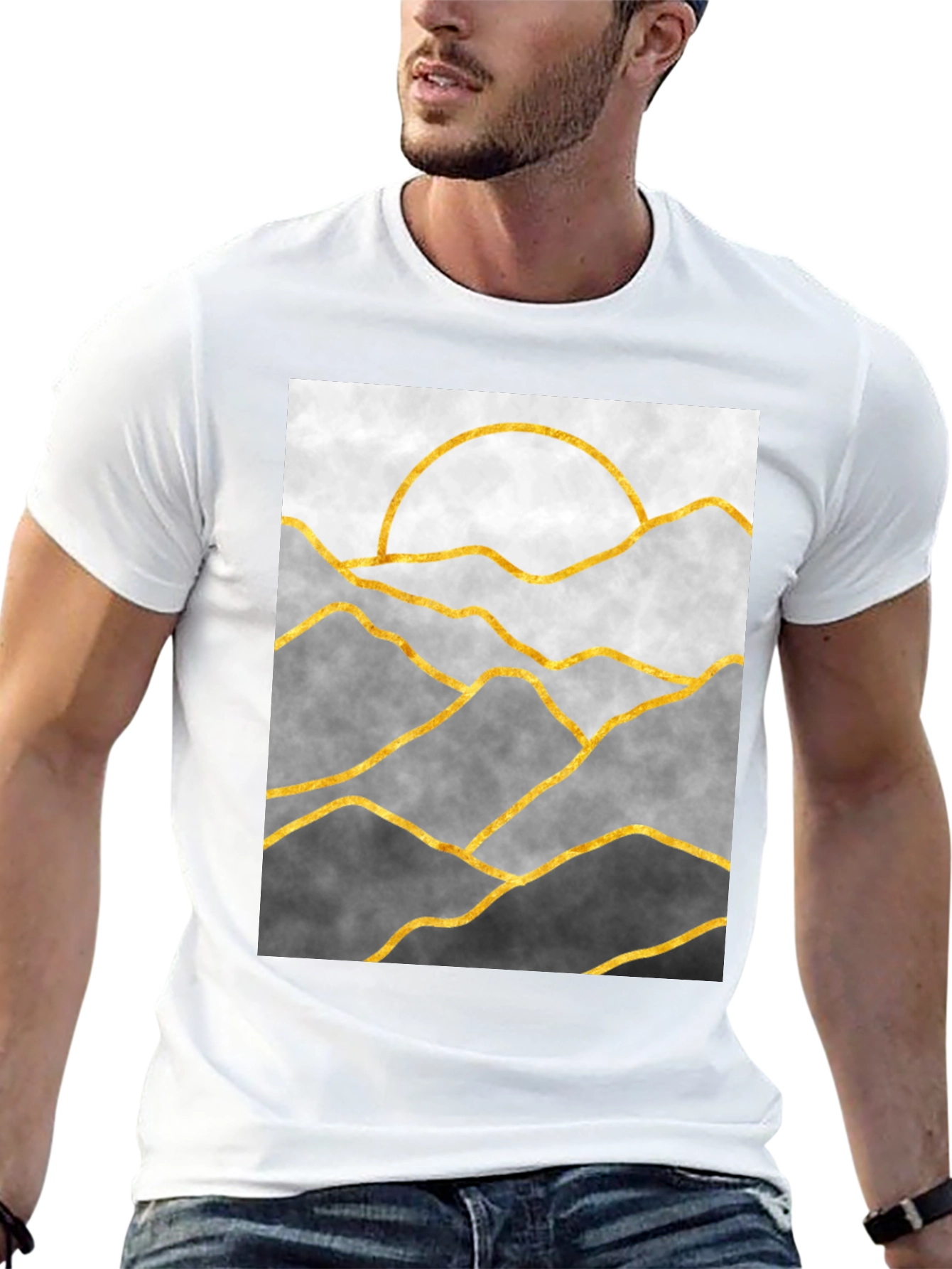 Mountains Graphic Tee - Stylish Landscape Design